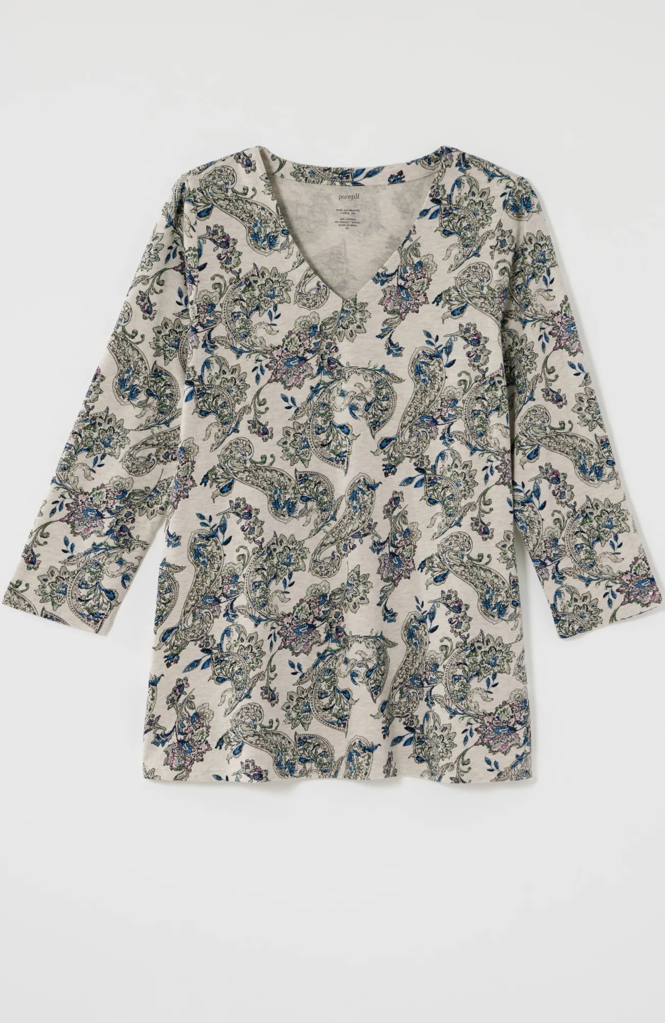 J.Jill Pure Jill Printed V-Neck Tee Cheap