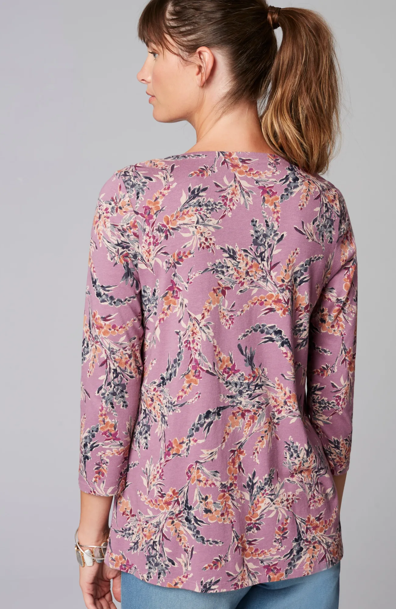 J.Jill Pure Jill Printed V-Neck Tee Cheap