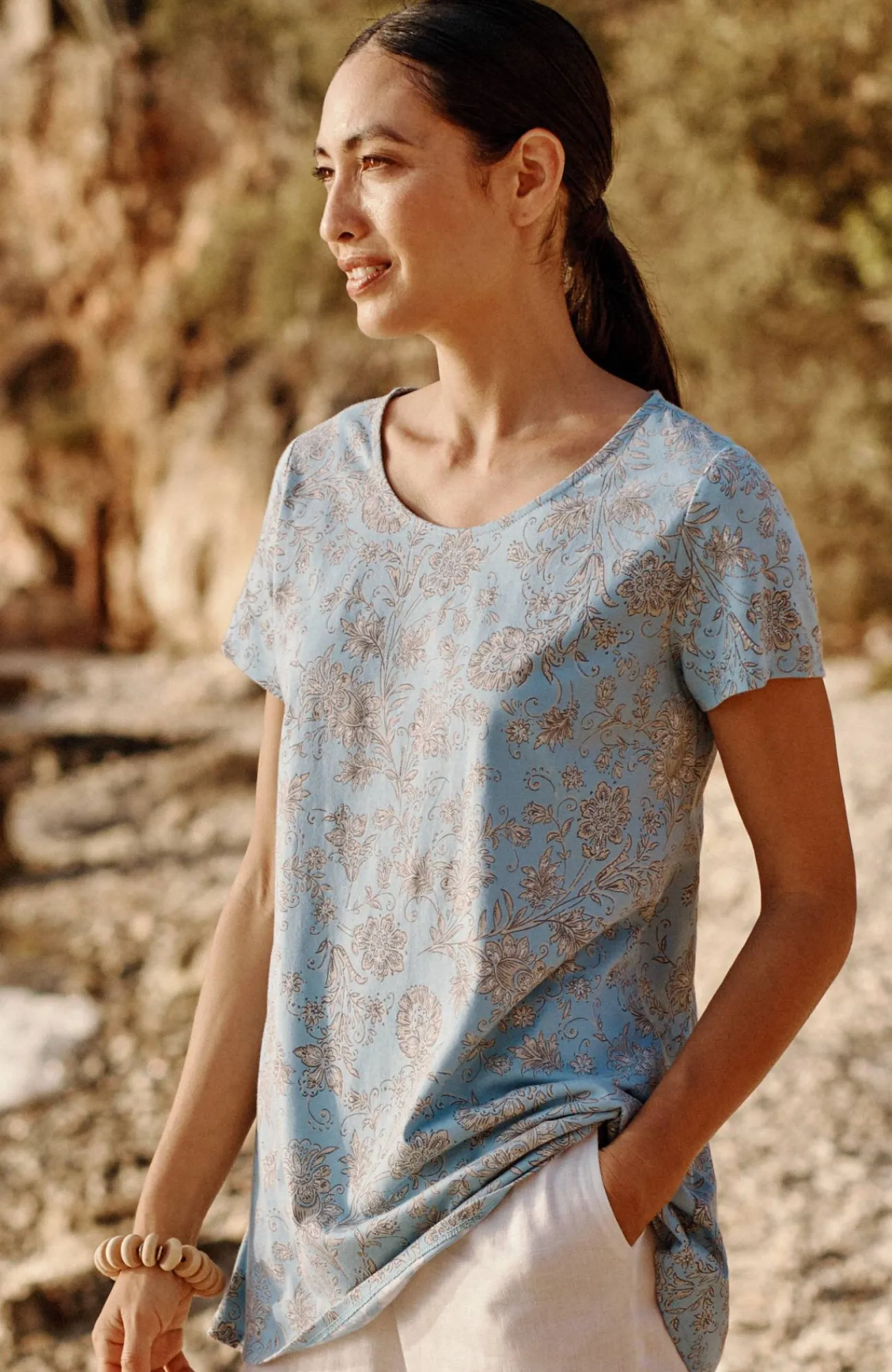 J.Jill Pure Jill Scoop-Neck Elliptical Tee Cheap