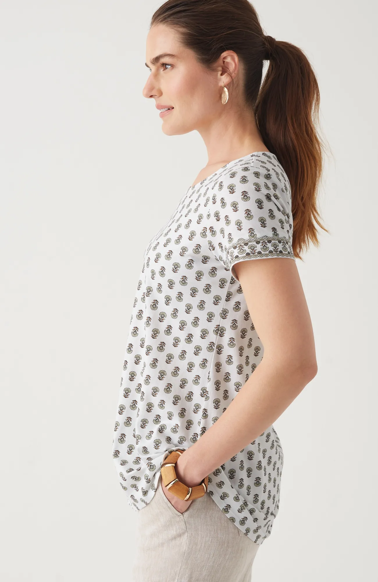 J.Jill Pure Jill Scoop-Neck Elliptical Tee Cheap