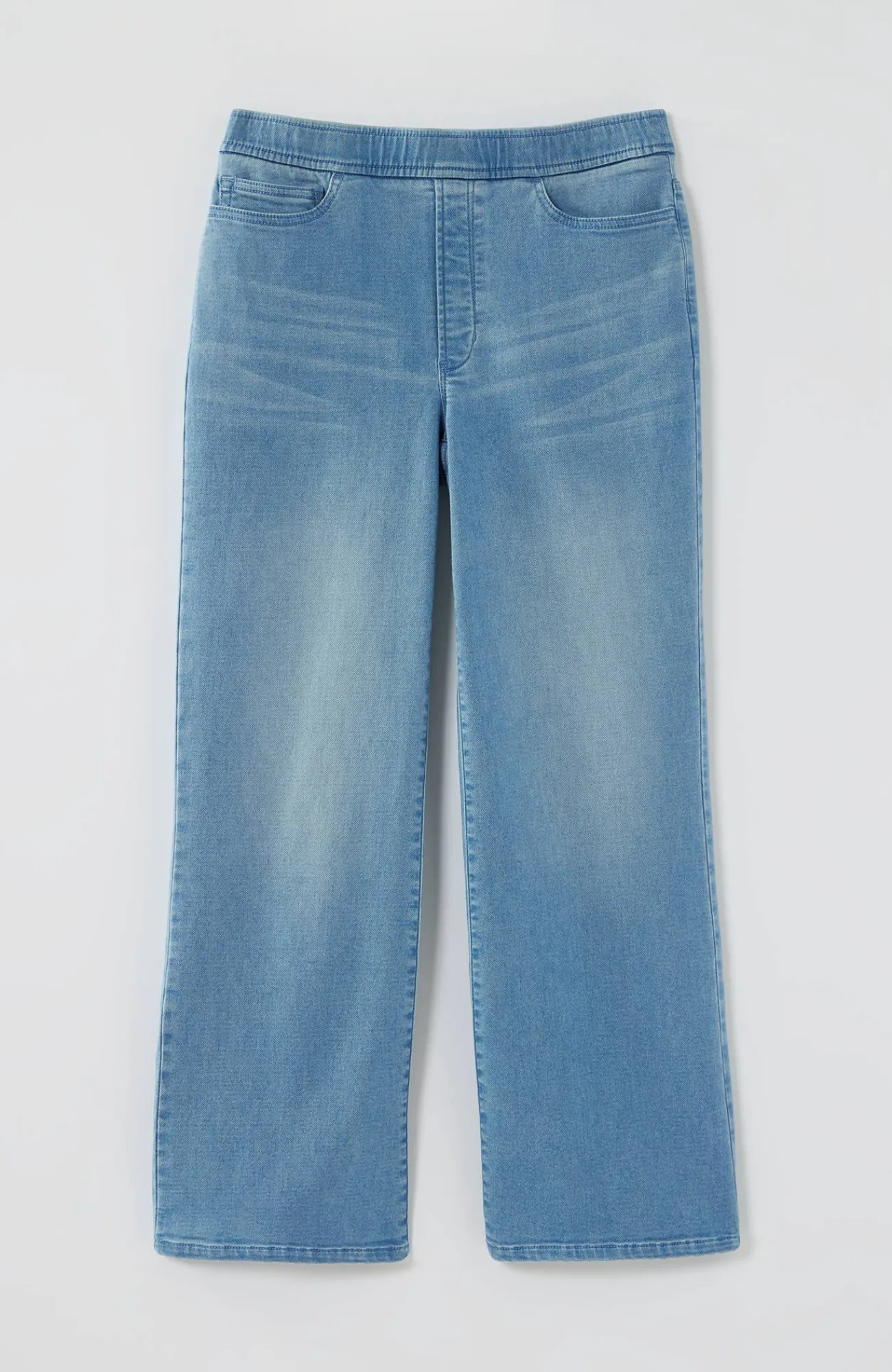 J.Jill Pure Jill Soft Indigo Wide-Leg Crops Iris Wash Fashion