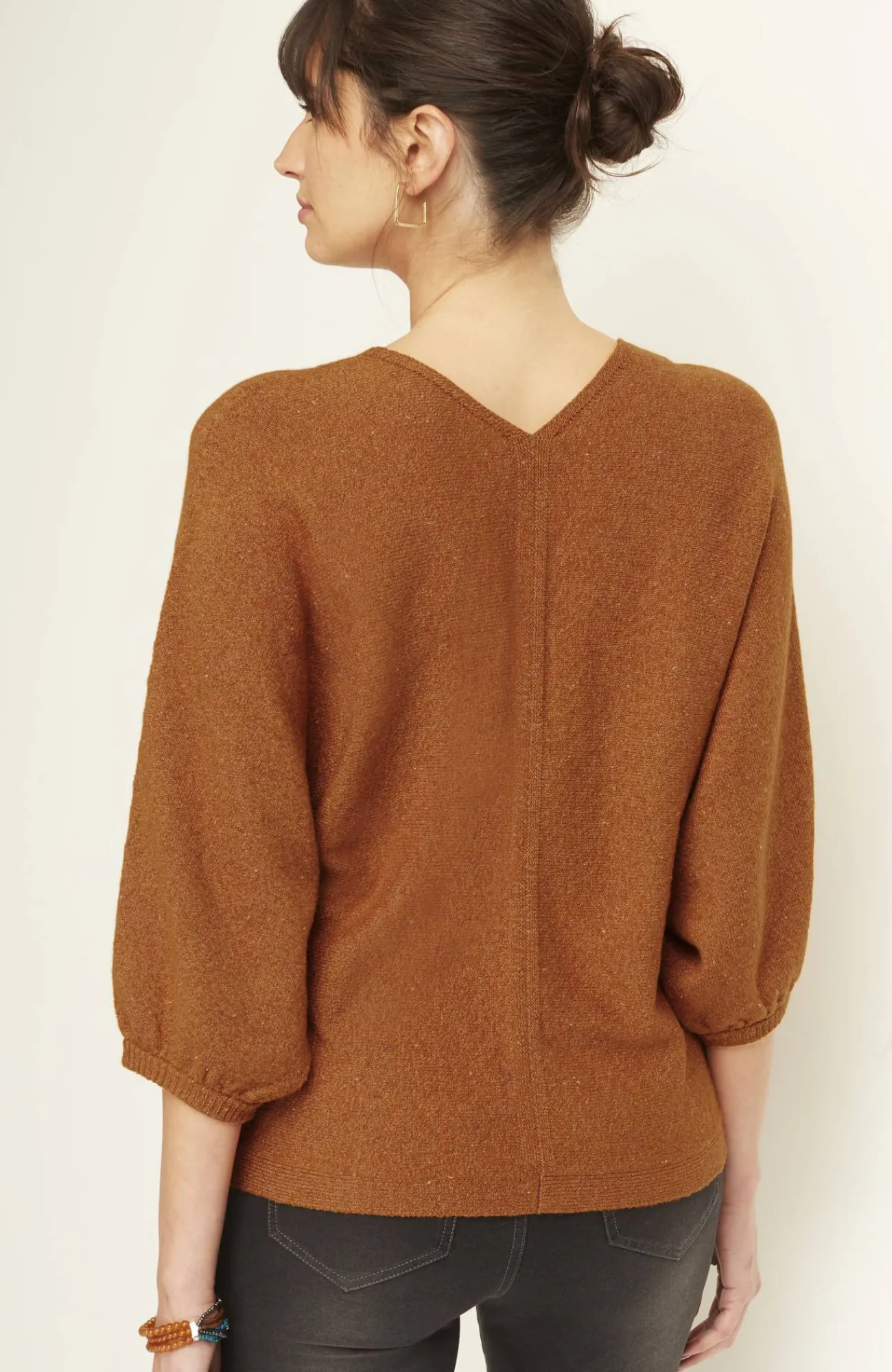J.Jill Pure Jill Tweed Double-V Sweater Clearance