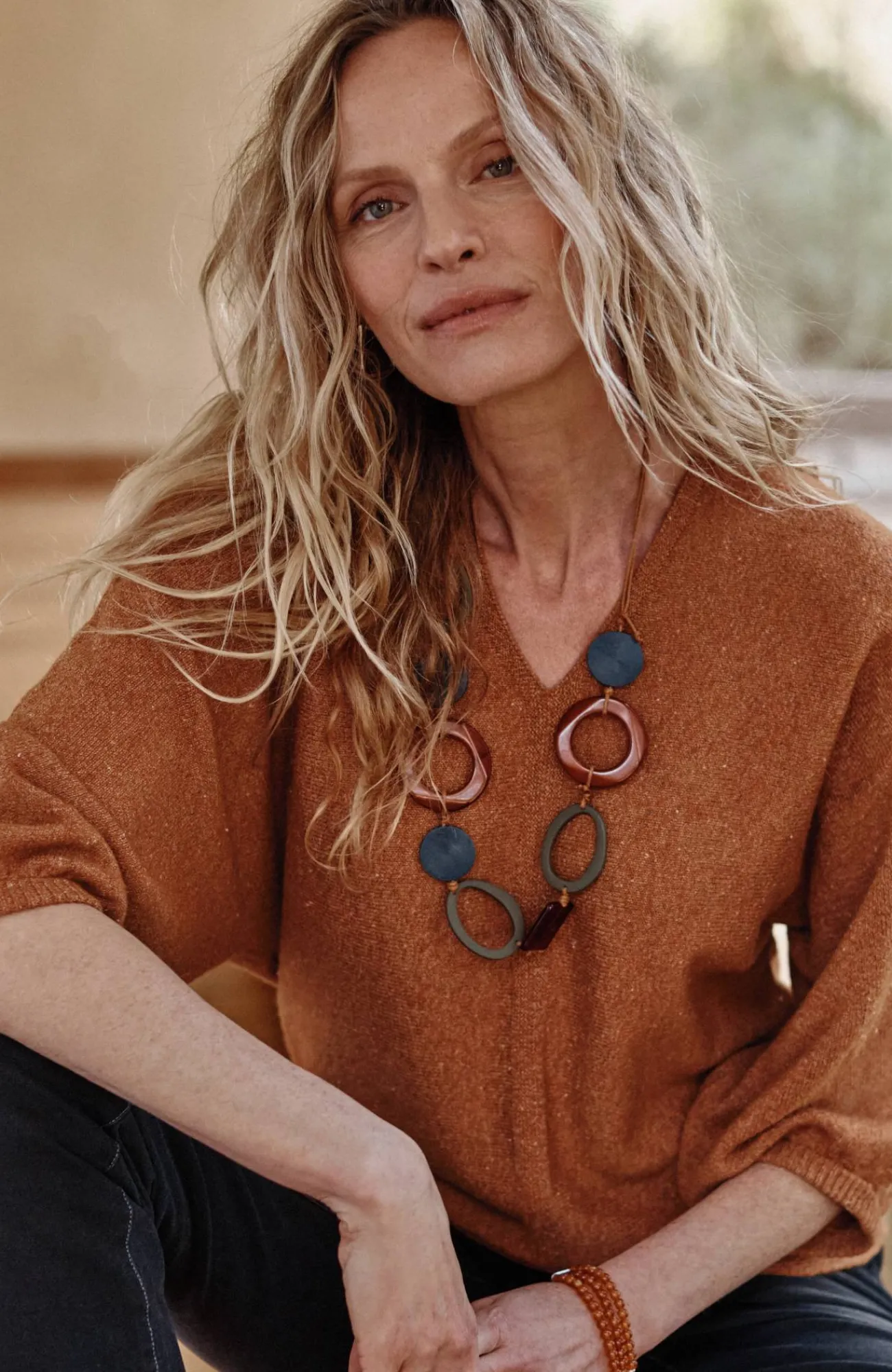J.Jill Pure Jill Tweed Double-V Sweater Clearance