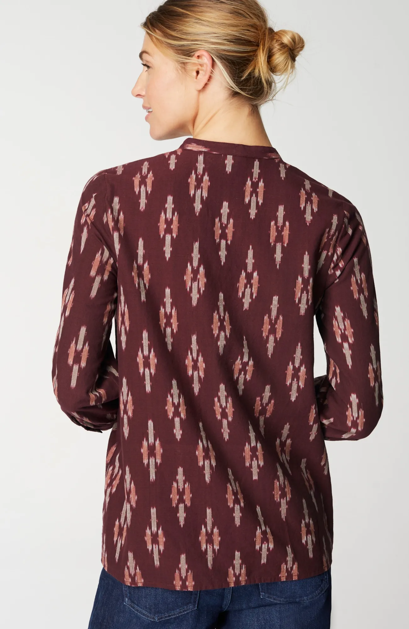 J.Jill Pure Jill V-Neck Ikat Top Store