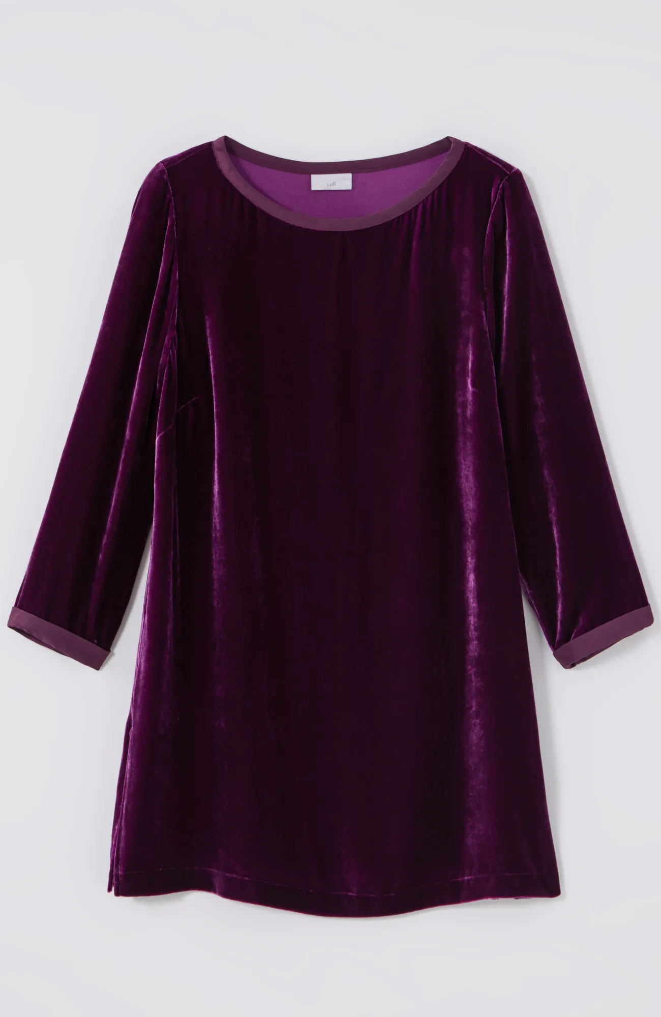 J.Jill Rayon Silk Velvet Boat-Neck Tunic Best