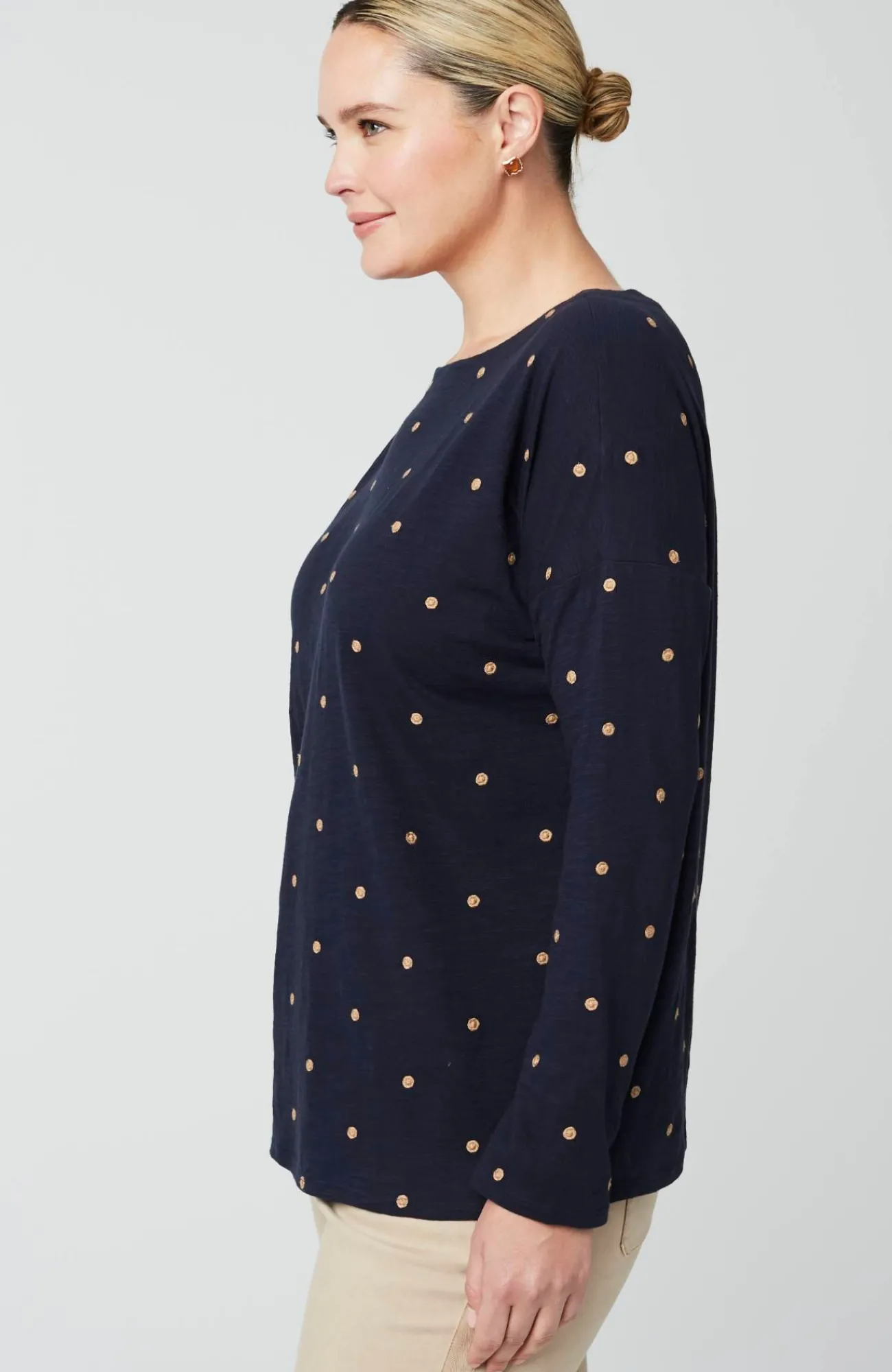 J.Jill Relaxed Boat-Neck Tee Hot