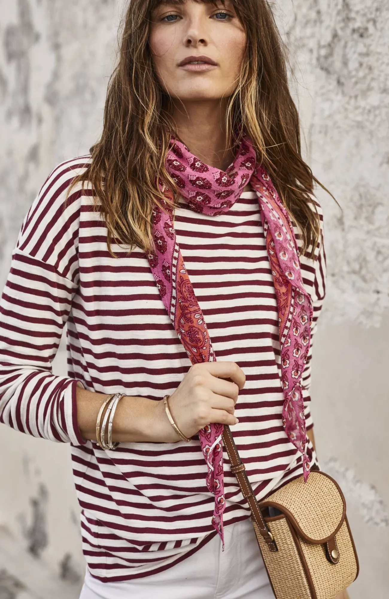J.Jill Relaxed Boat-Neck Tee Hot