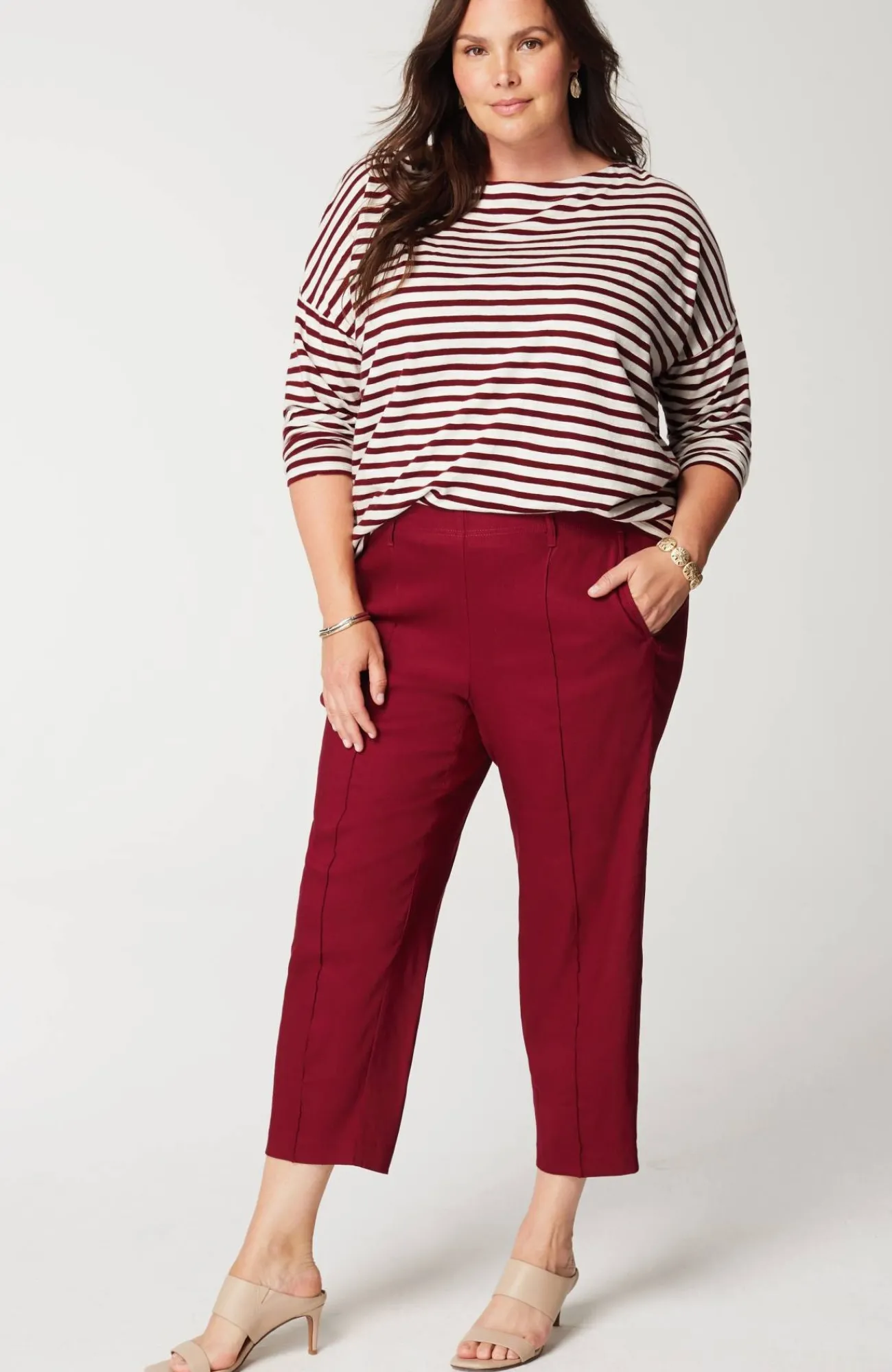 J.Jill Relaxed Boat-Neck Tee Hot