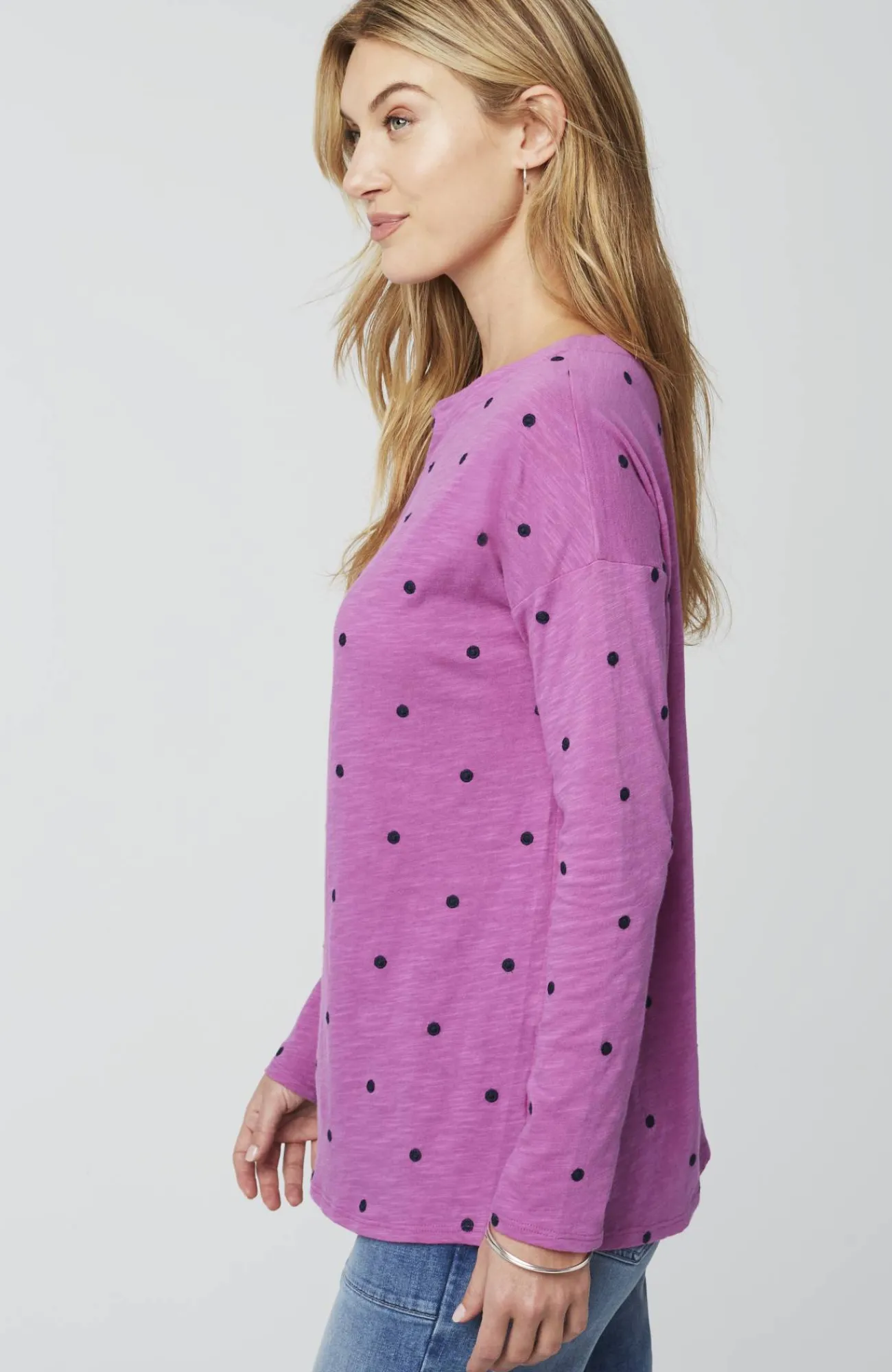 J.Jill Relaxed Boat-Neck Tee Hot