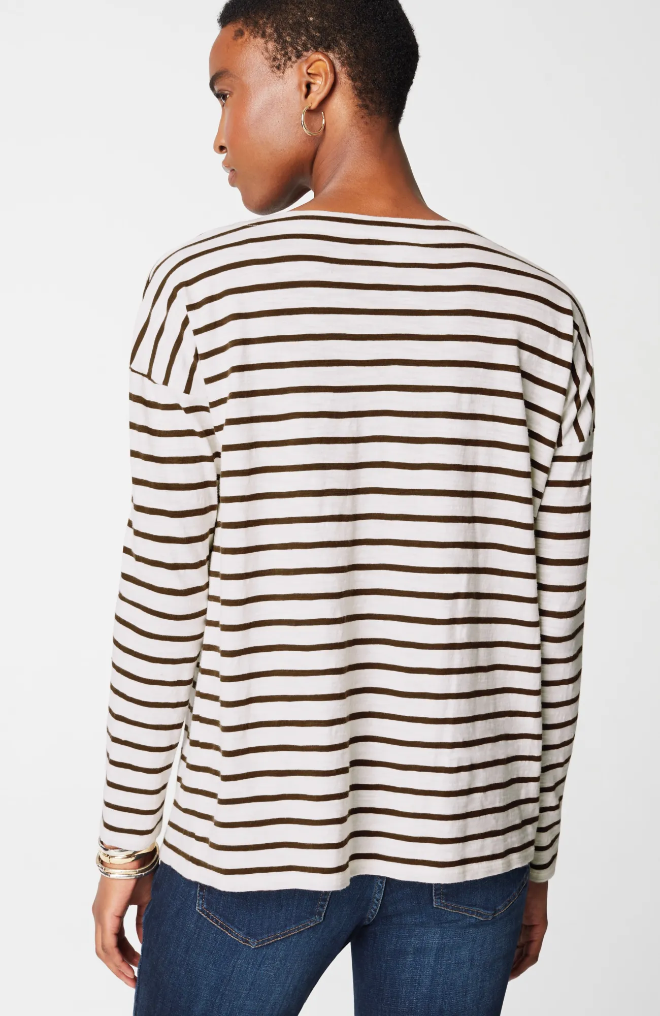 J.Jill Relaxed Boat-Neck Tee Hot