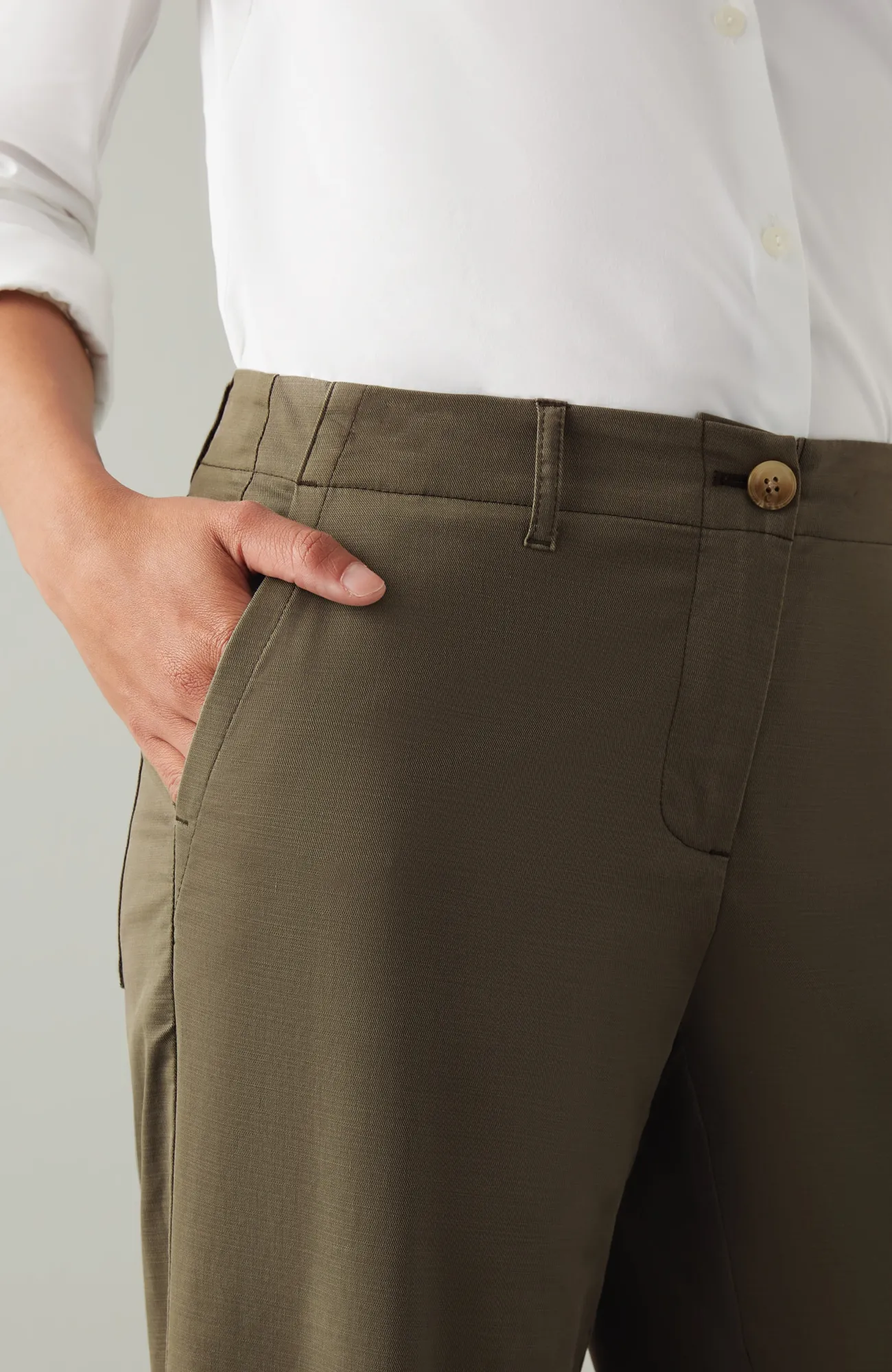 J.Jill Relaxed Chino Wide-Leg Pants Light Greenwood Best Sale