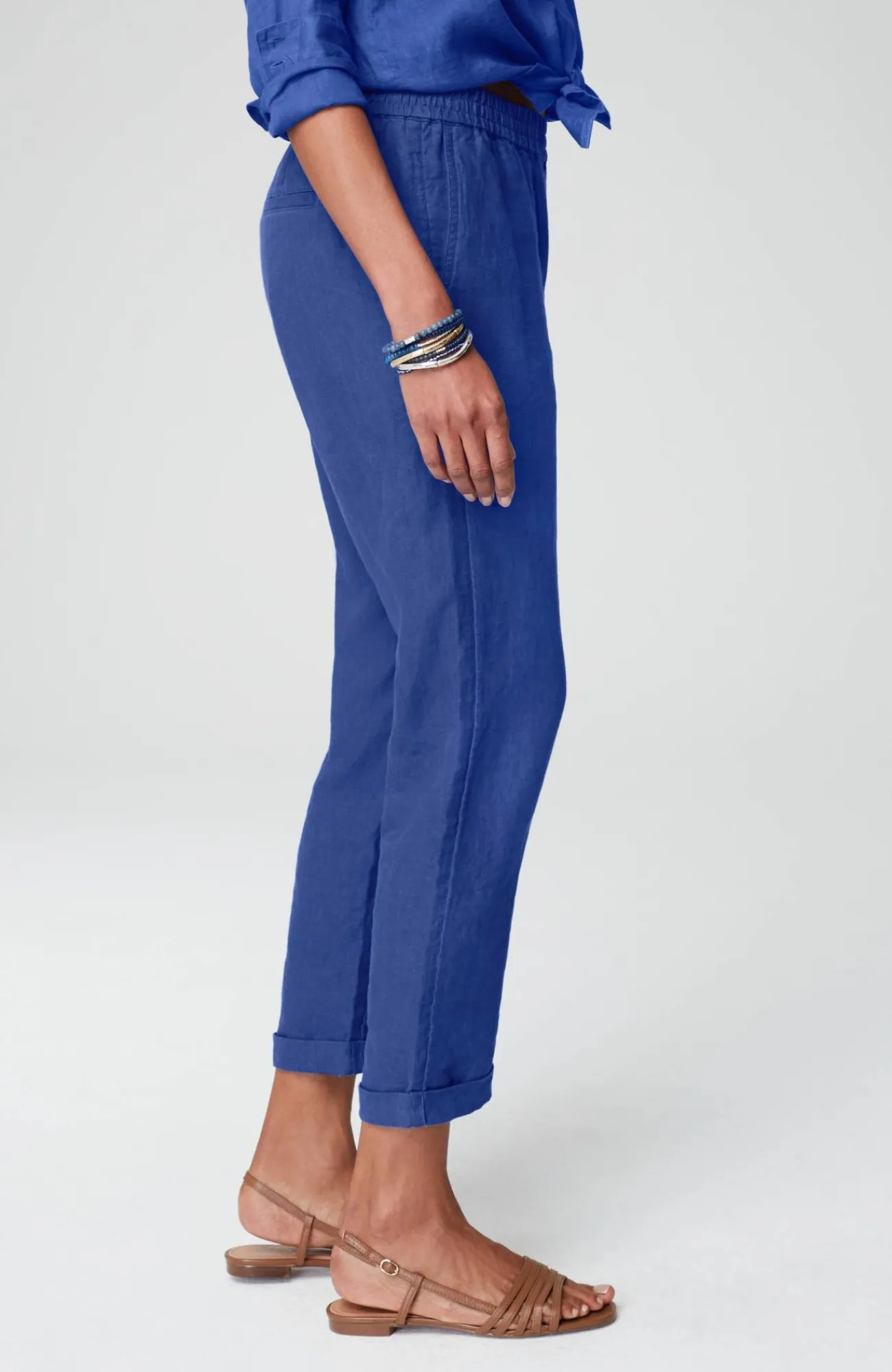 J.Jill Relaxed Linen Straight-Leg Pants Hot