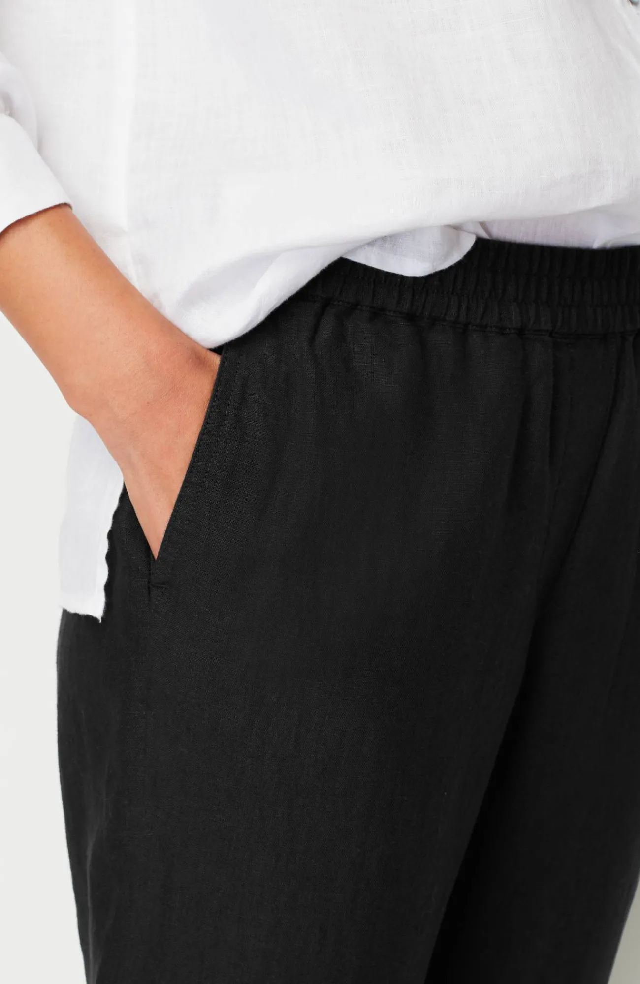 J.Jill Relaxed Linen Straight-Leg Pants Hot