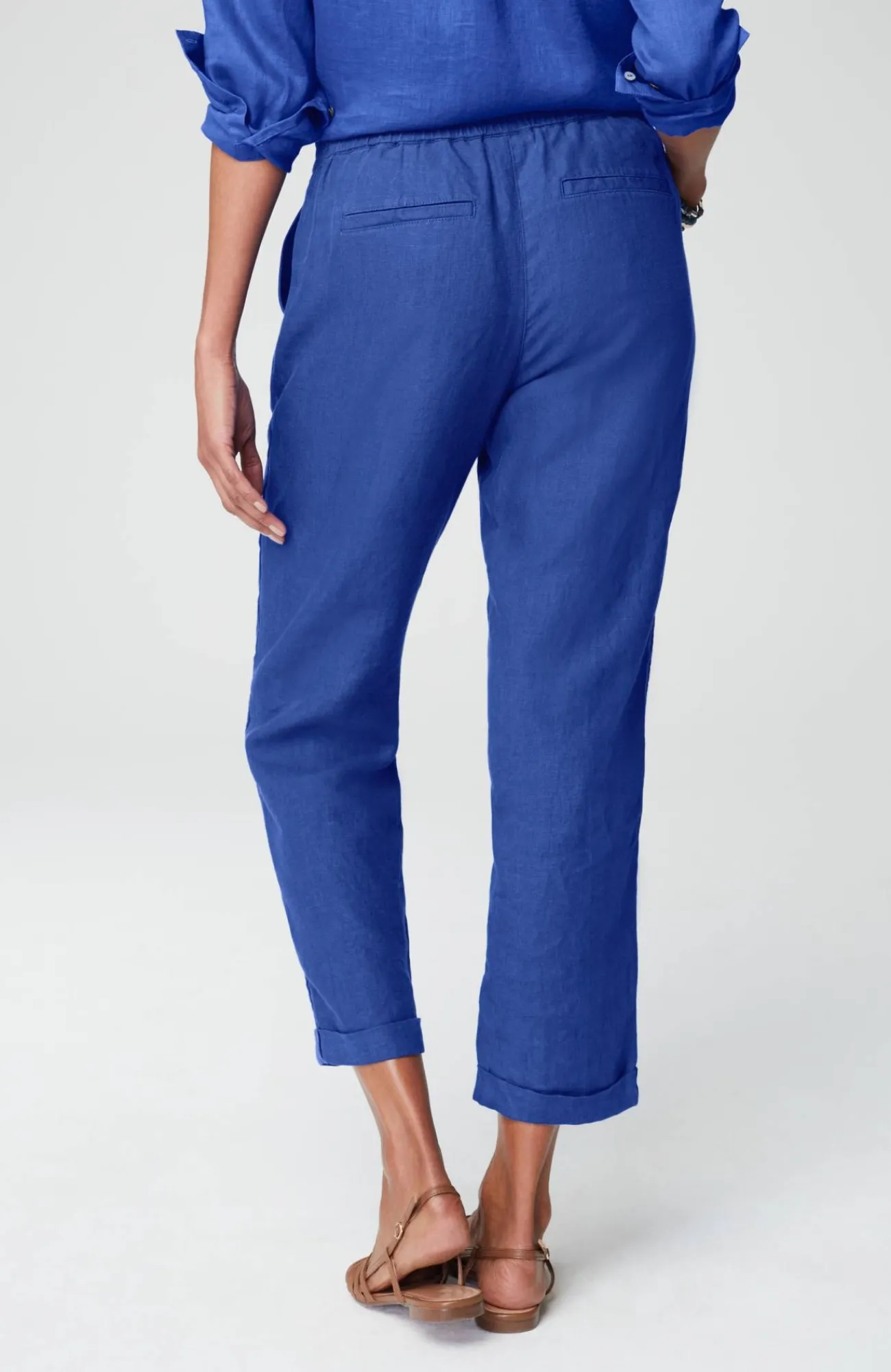 J.Jill Relaxed Linen Straight-Leg Pants Hot