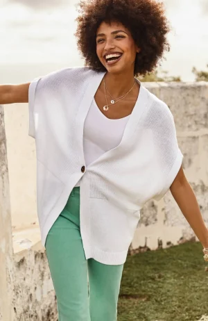 J.Jill Ribbed-Detail Short-Sleeve Cardi Flash Sale