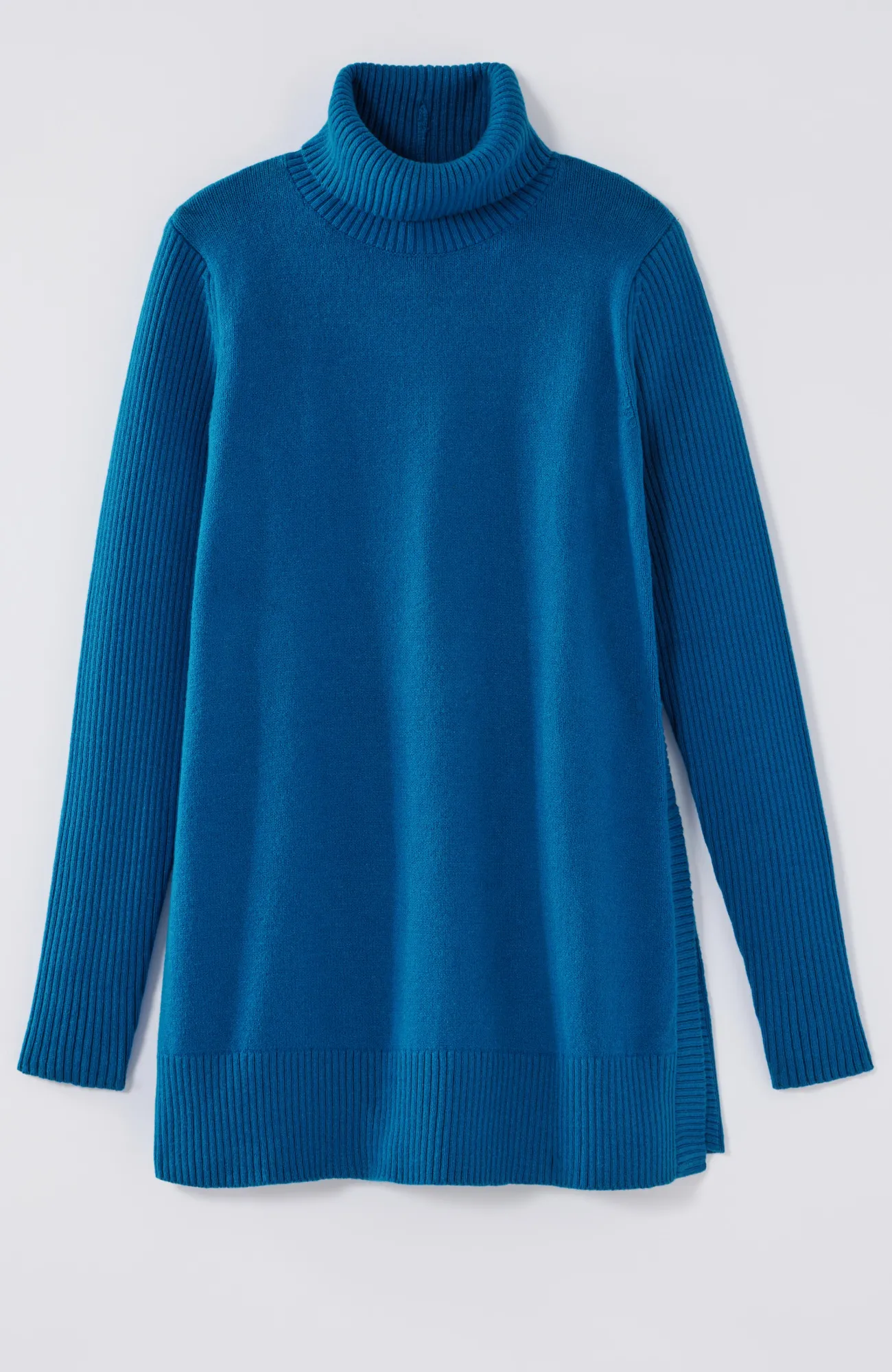 J.Jill Ribbed-Sleeves Turtleneck Sweater Fashion
