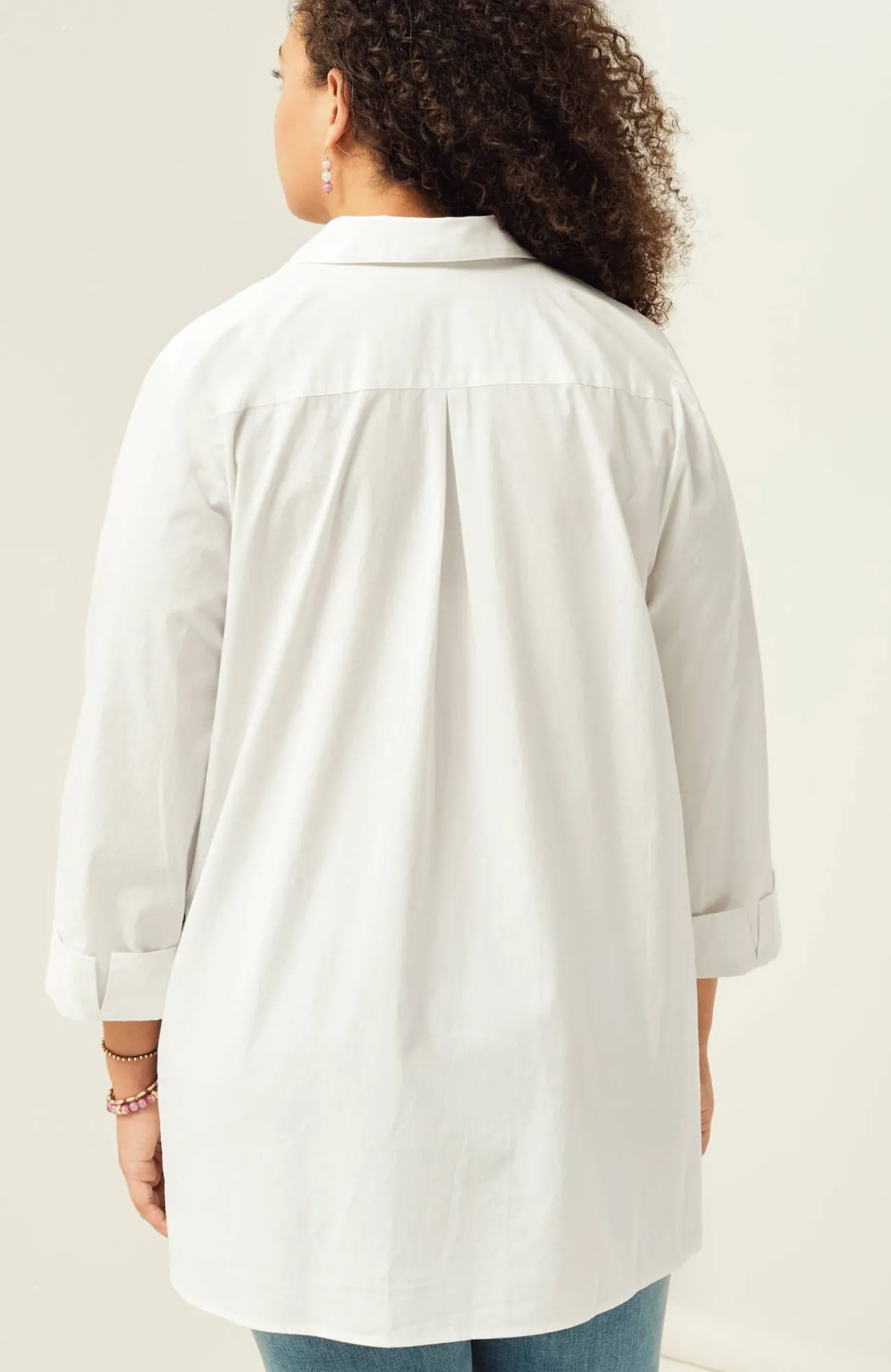J.Jill Side-Button Stepped-Hem Tunic Outlet