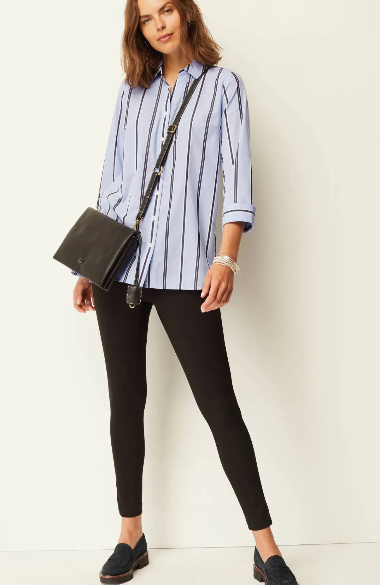 J.Jill Side-Button Stepped-Hem Tunic Outlet