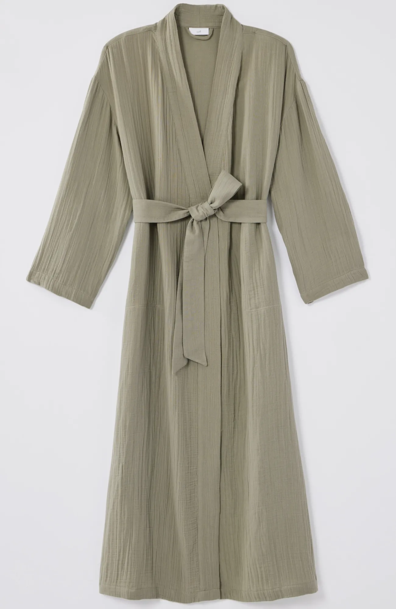 J.Jill Sleep Cotton-Gauze Robe Thyme New