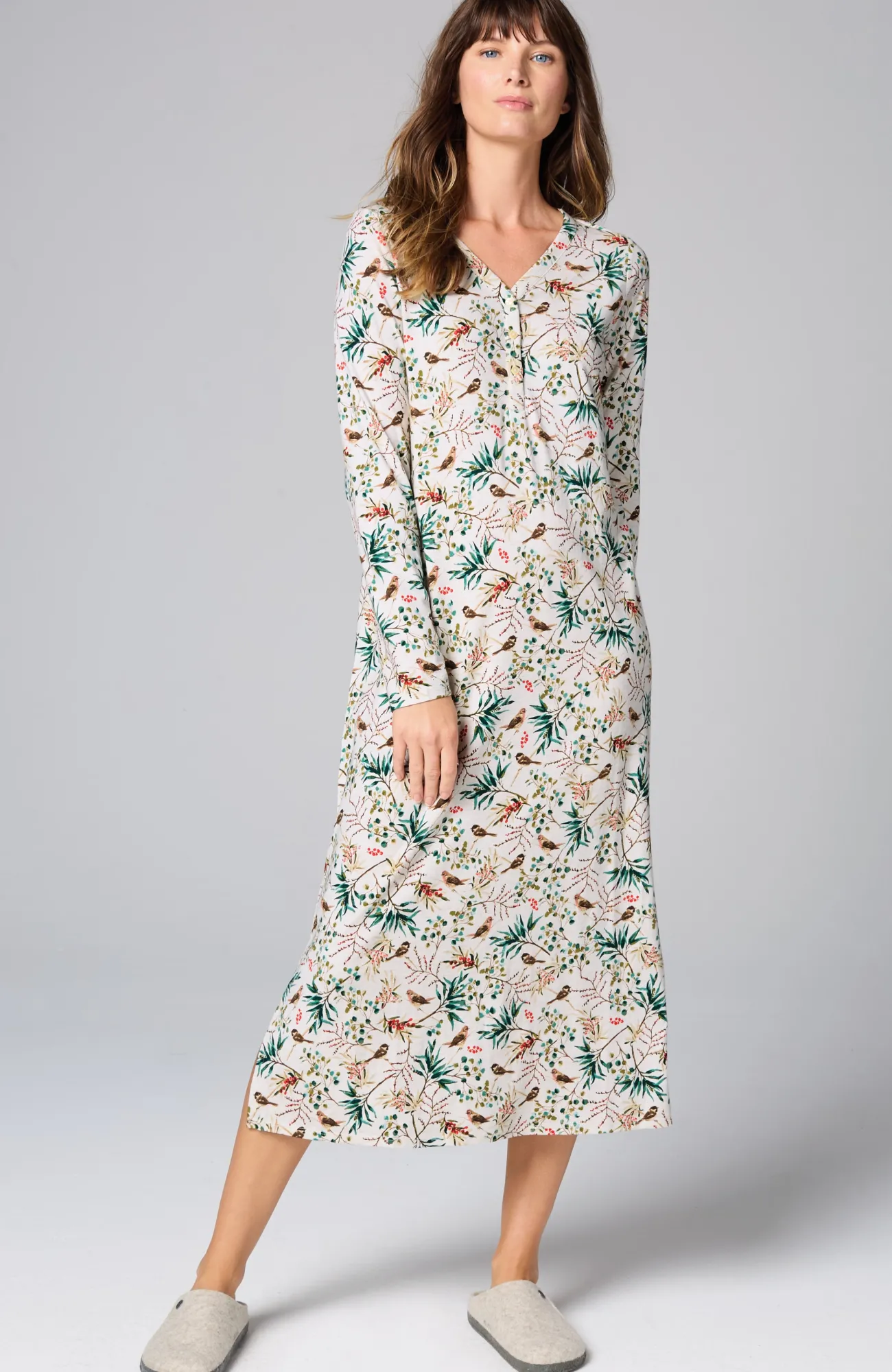 J.Jill Sleep Ultrasoft Long Sleeve Gown Best