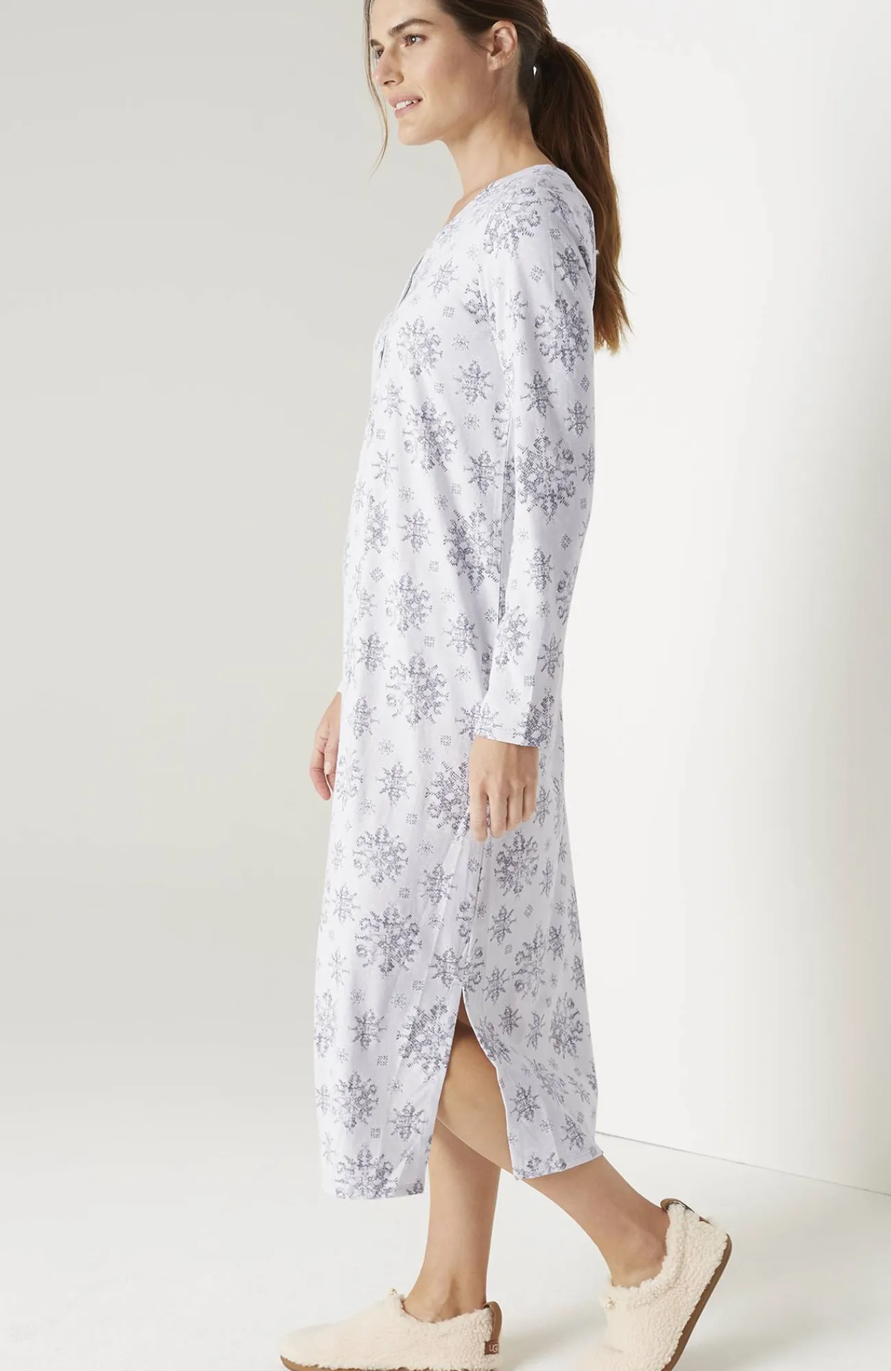 J.Jill Sleep Ultrasoft Long Sleeve Gown Best