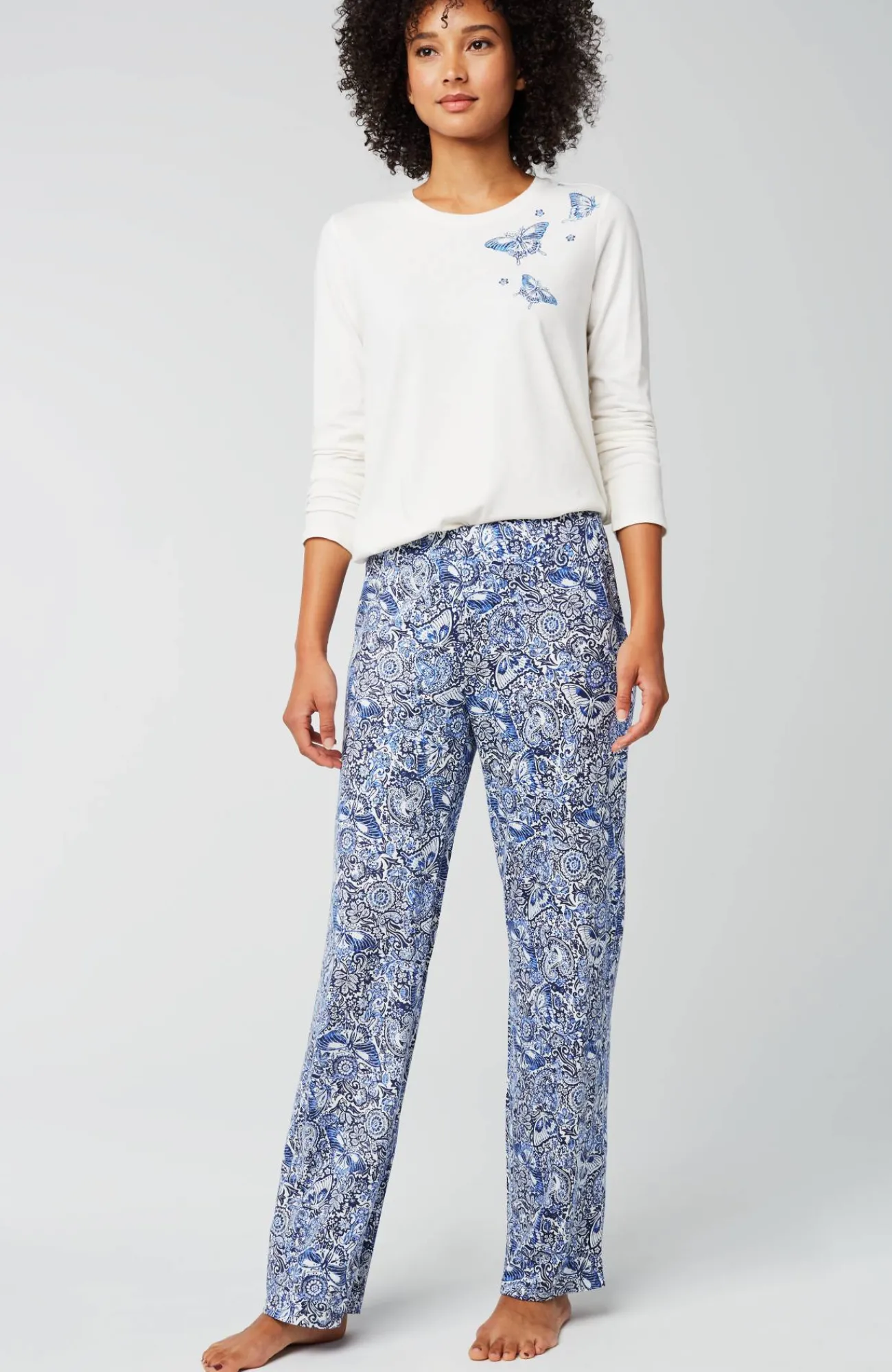 J.Jill Sleep Ultrasoft Relaxed Full-Leg Pants Hot