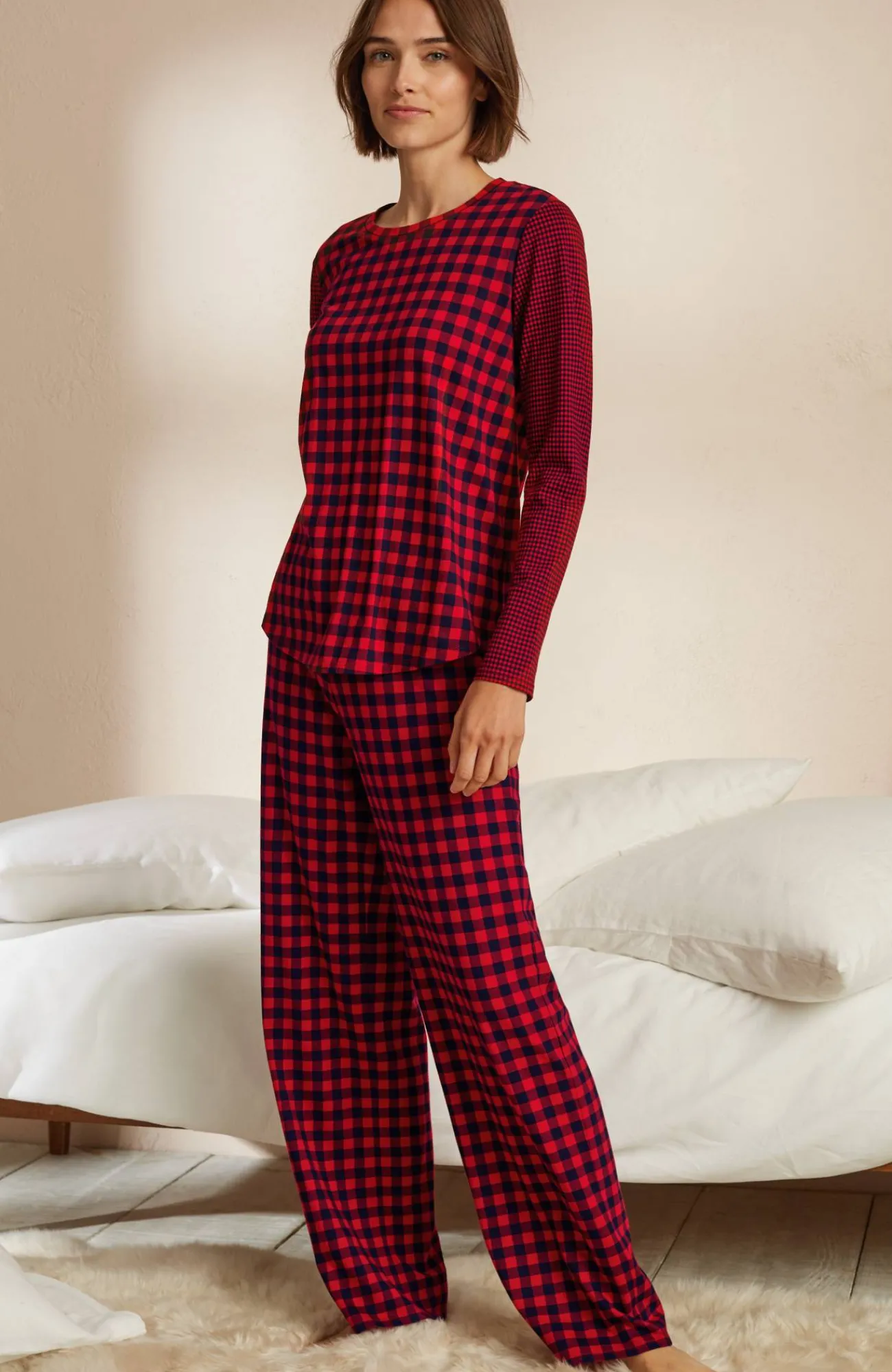 J.Jill Sleep Ultrasoft Relaxed Full-Leg Pants Hot
