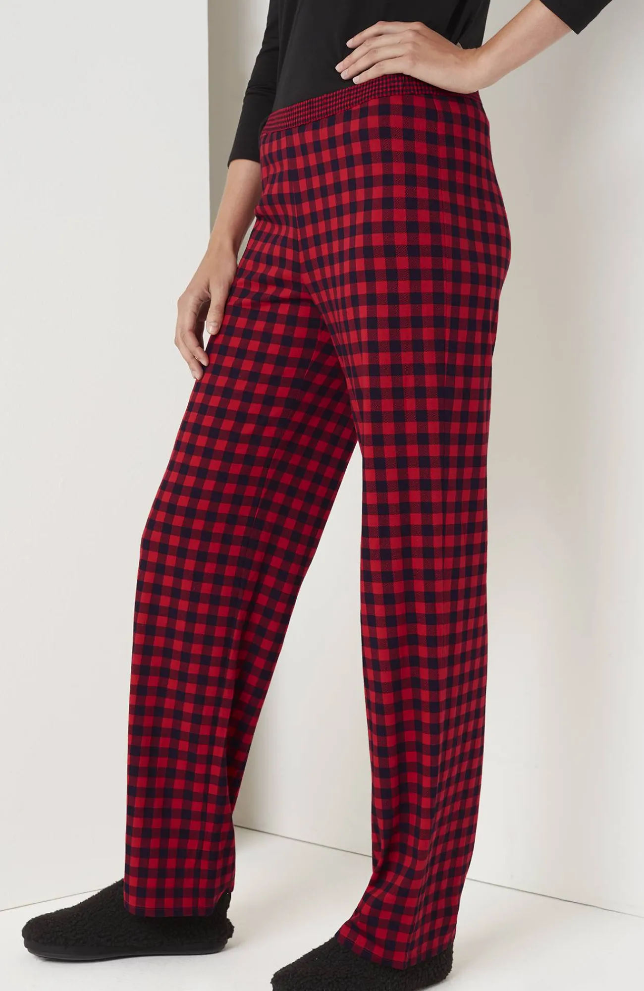 J.Jill Sleep Ultrasoft Relaxed Full-Leg Pants Hot