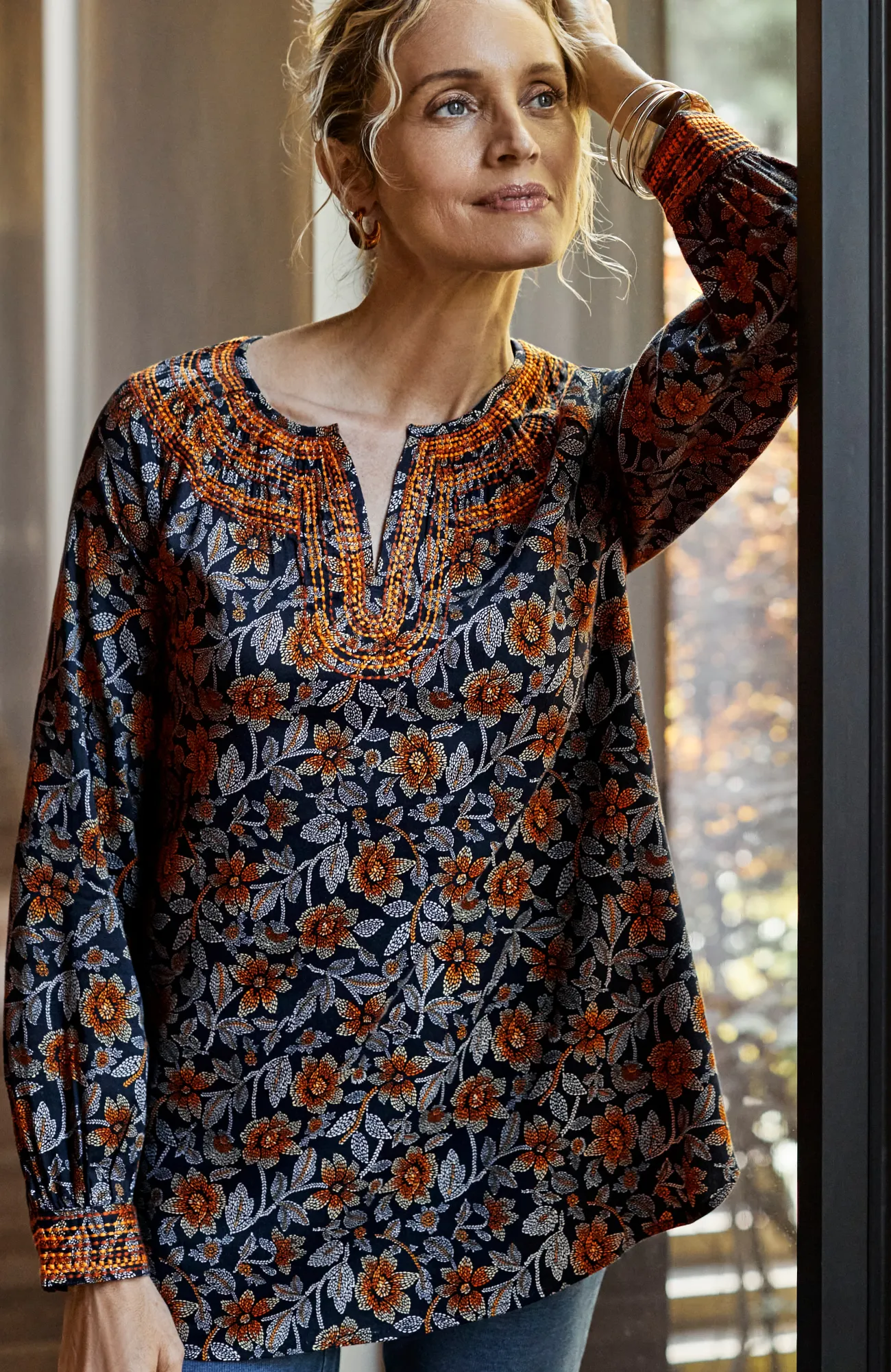 J.Jill Sleep Ultrasoft V-Neck Soft Blue Bird Paradise Store