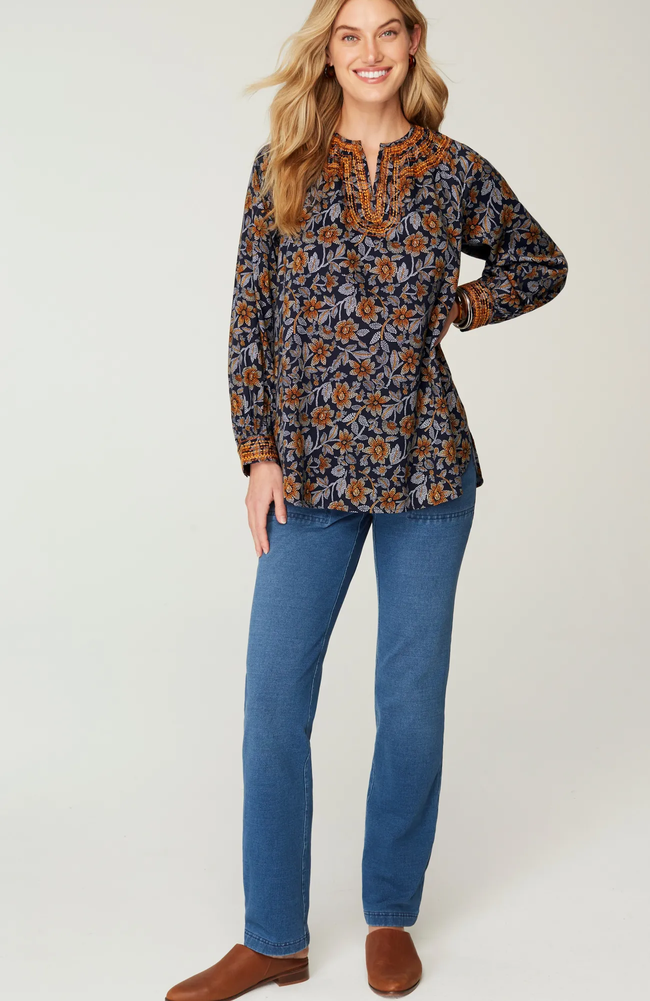 J.Jill Sleep Ultrasoft V-Neck Soft Blue Bird Paradise Store