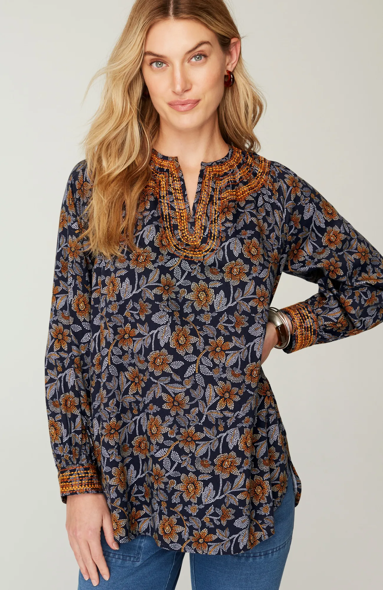 J.Jill Sleep Ultrasoft V-Neck Soft Blue Bird Paradise Store