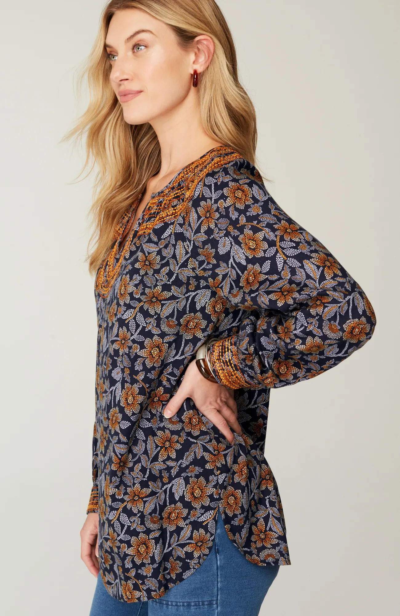 J.Jill Sleep Ultrasoft V-Neck Soft Blue Bird Paradise Store