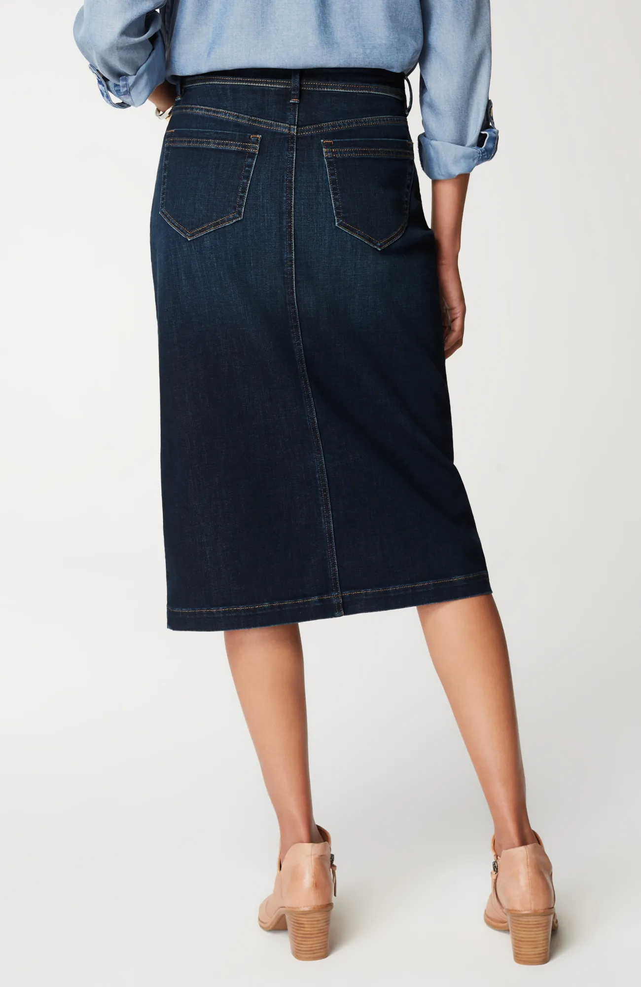 J.Jill Slit-Hem Denim Skirt Best Sale