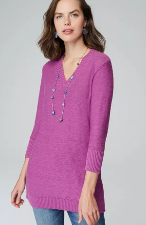 J.Jill Slub Rib-Trimmed Sweater Tunic Best