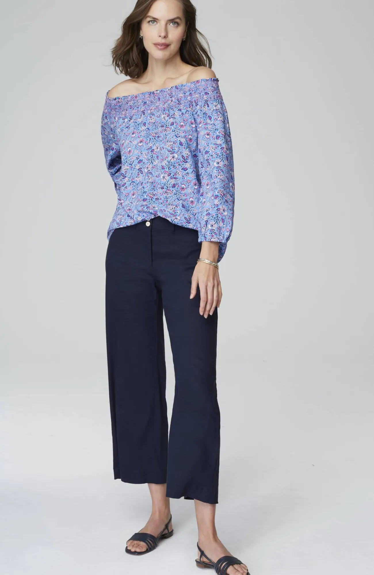 J.Jill Smocked Two-Way A-Line Top Best