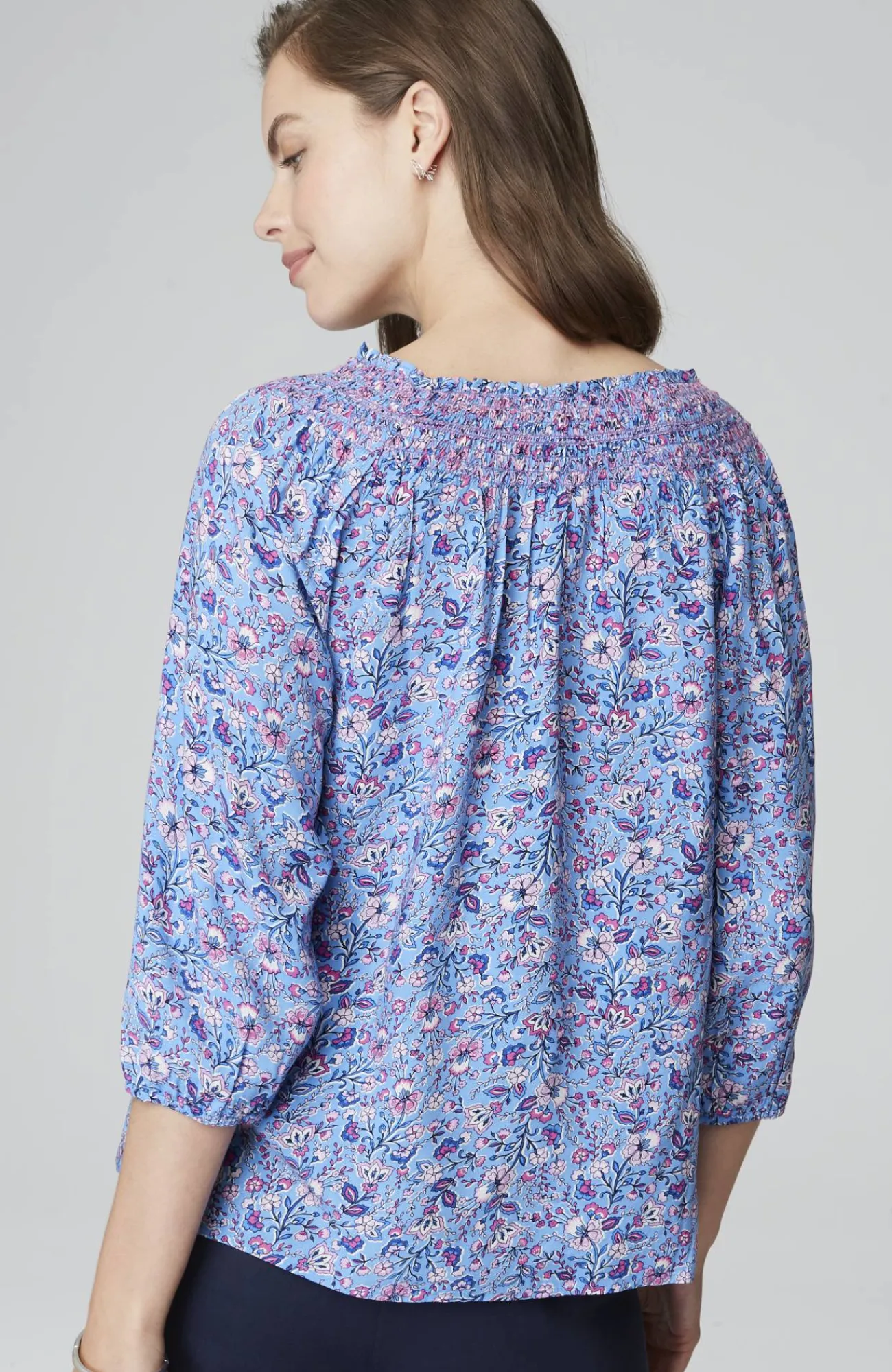 J.Jill Smocked Two-Way A-Line Top Best