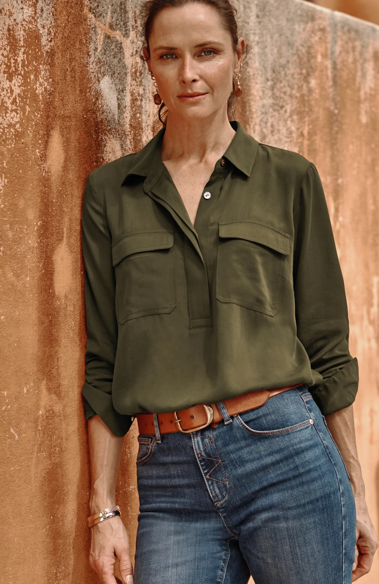 J.Jill Soft Luxe Utility Popover Discount