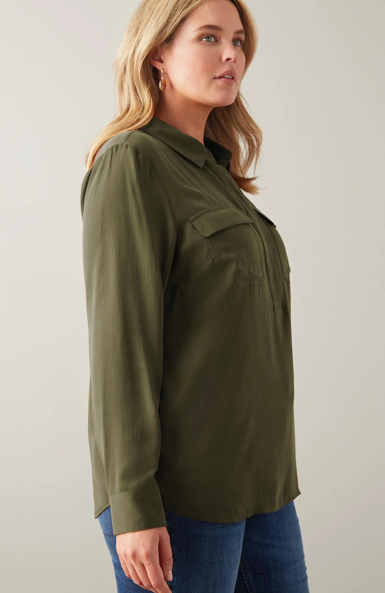 J.Jill Soft Luxe Utility Popover Discount