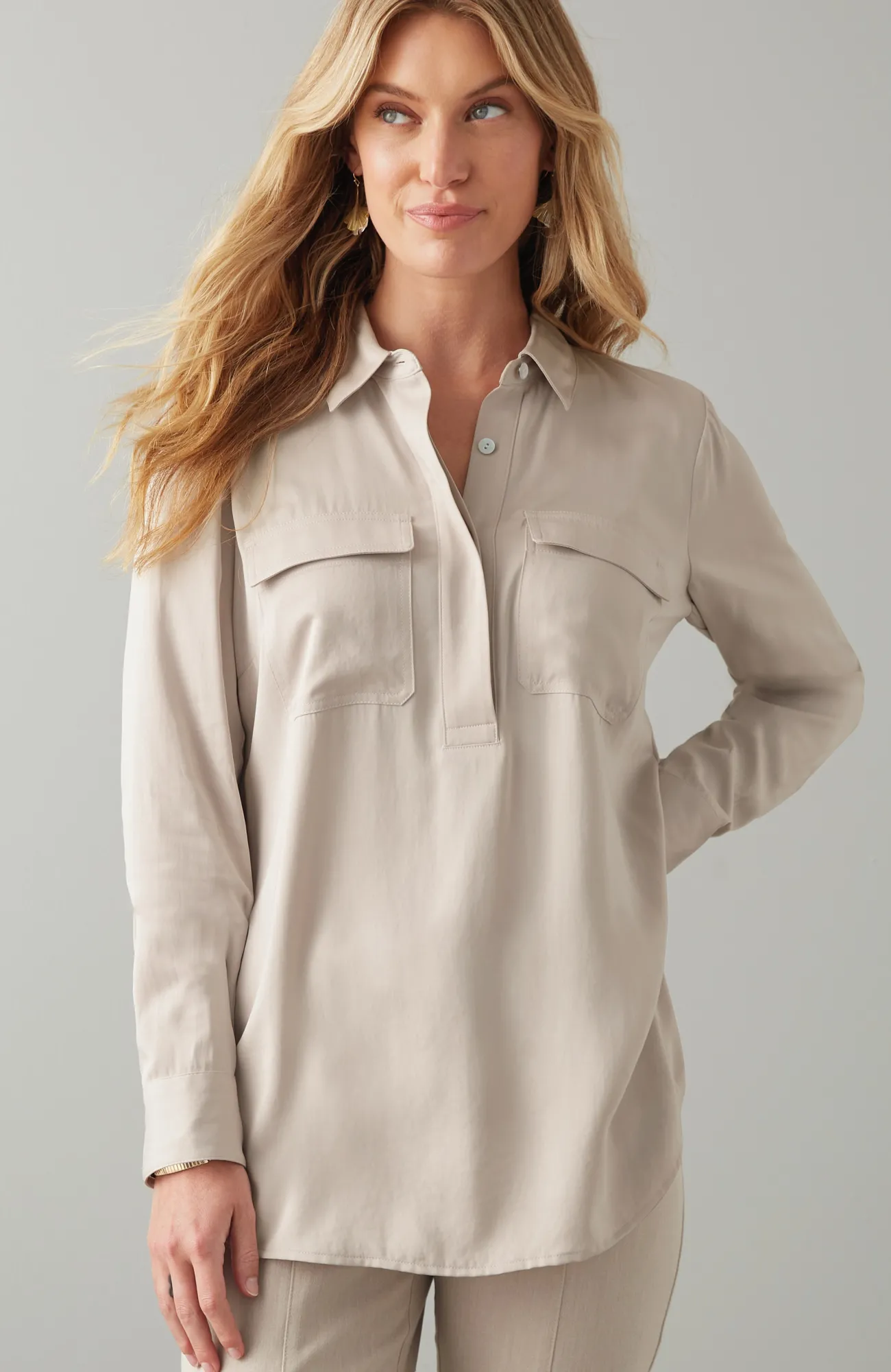 J.Jill Soft Luxe Utility Popover Discount