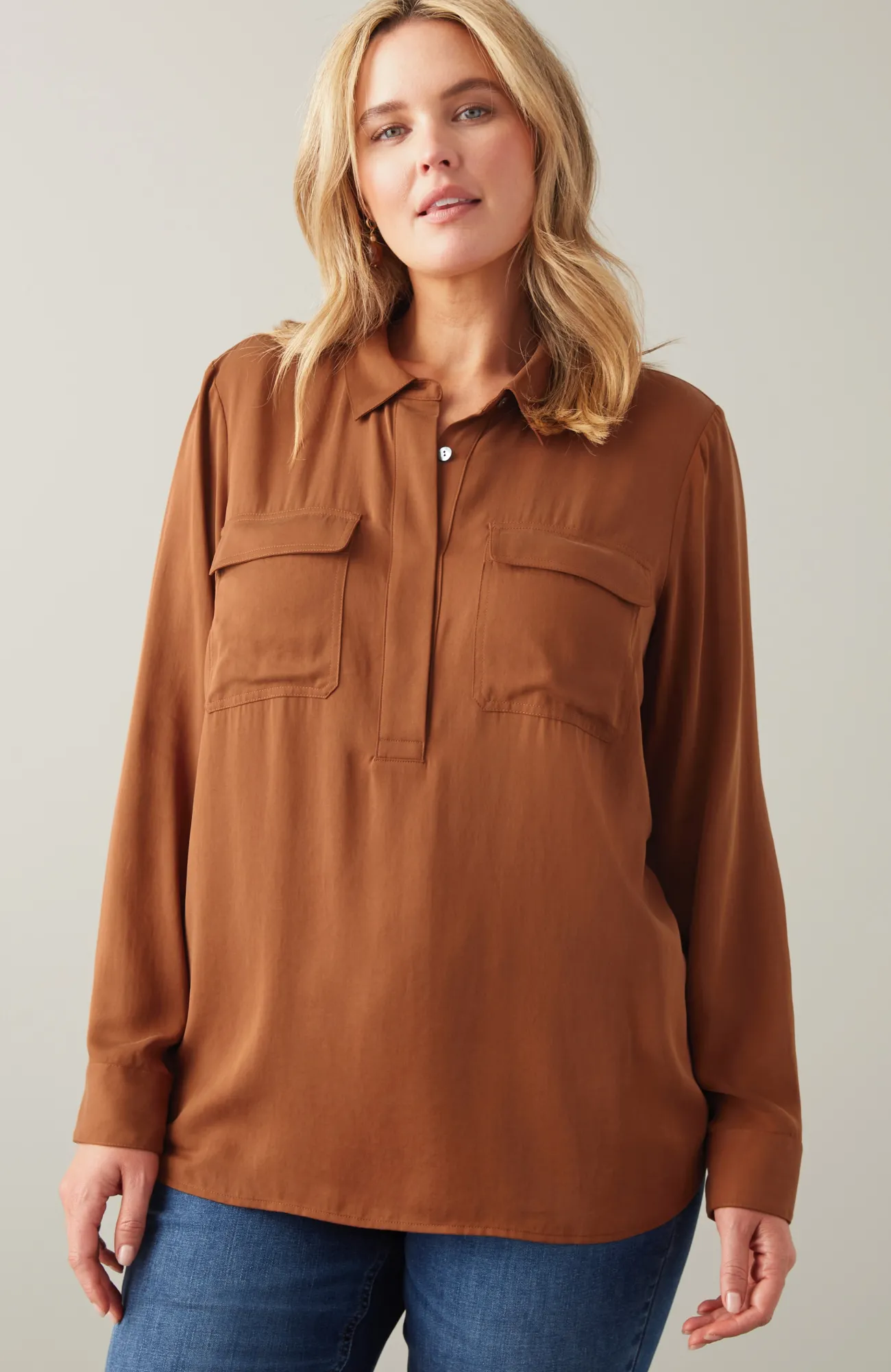 J.Jill Soft Luxe Utility Popover Discount