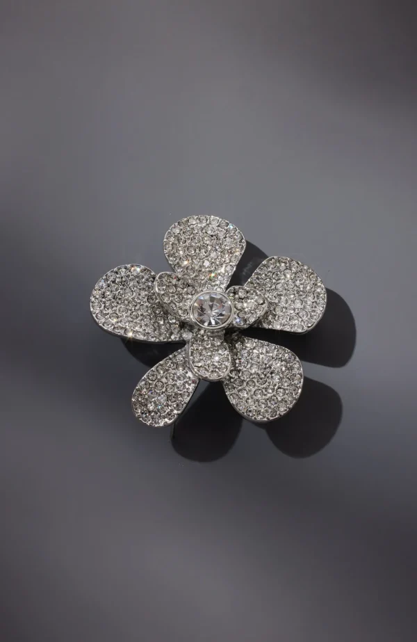 J.Jill Sparkling Floral Pin Silvertone Multi Shop