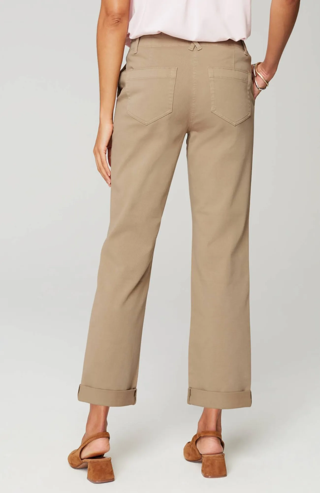 J.Jill Straight-Leg Chino Pants Light Shitake Hot