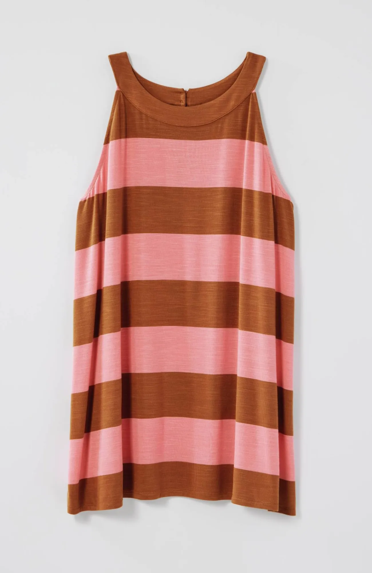 J.Jill Striped A-Line Halter Top Pink/rye Hot