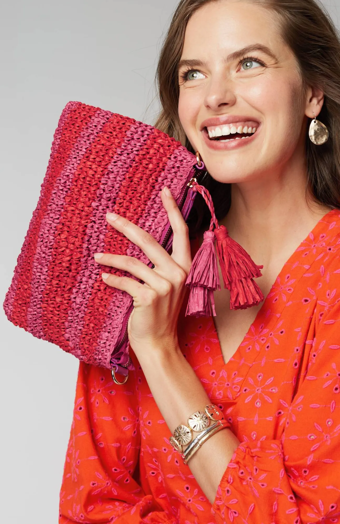 J.Jill Striped Paper Straw Crossbody Sale