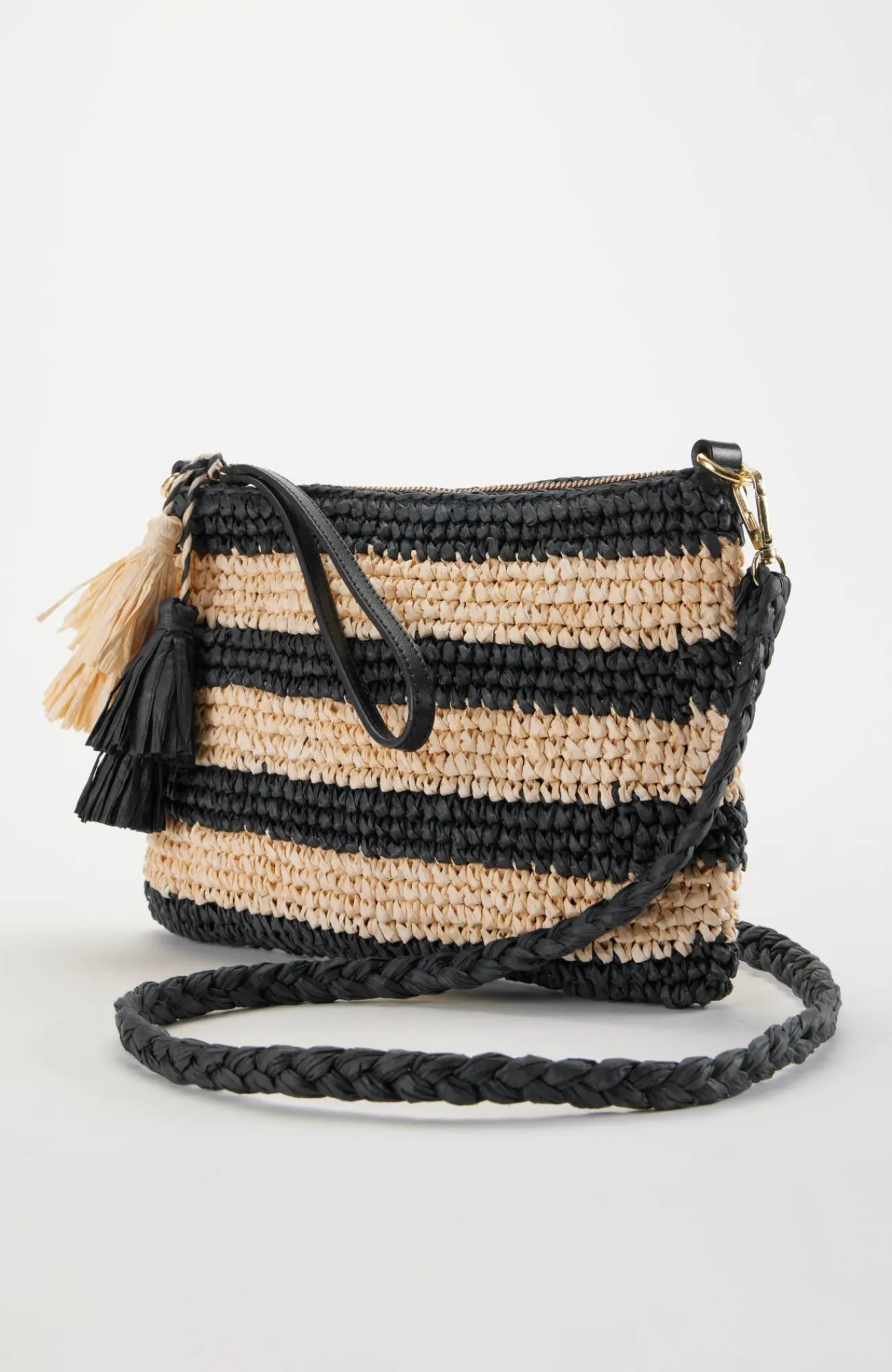 J.Jill Striped Paper Straw Crossbody Sale