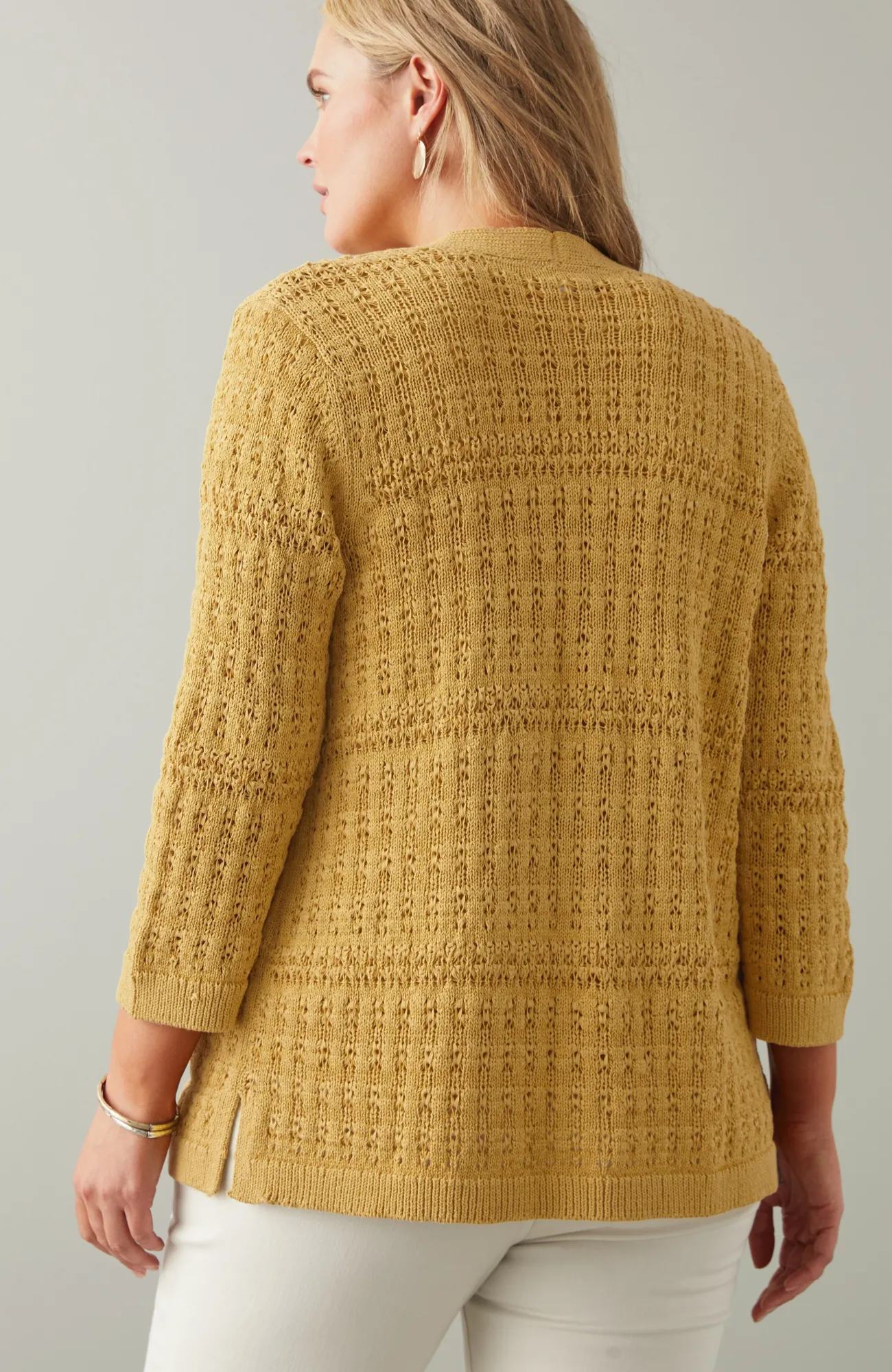 J.Jill Textured-Stitch Open-Front Cardi Clearance