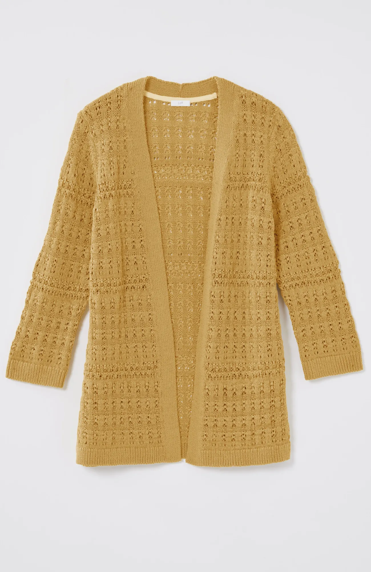 J.Jill Textured-Stitch Open-Front Cardi Clearance