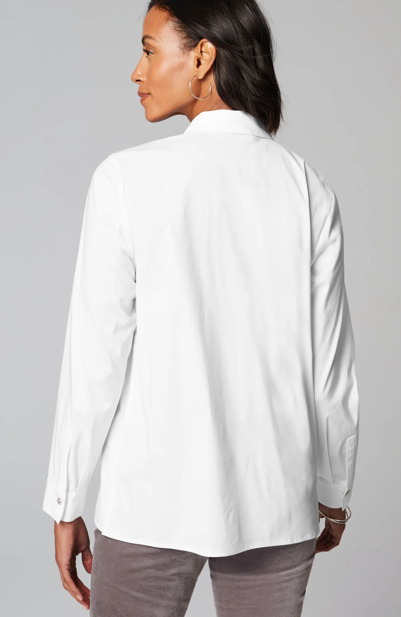 J.Jill The Modern Tuxedo Shirt White Outlet