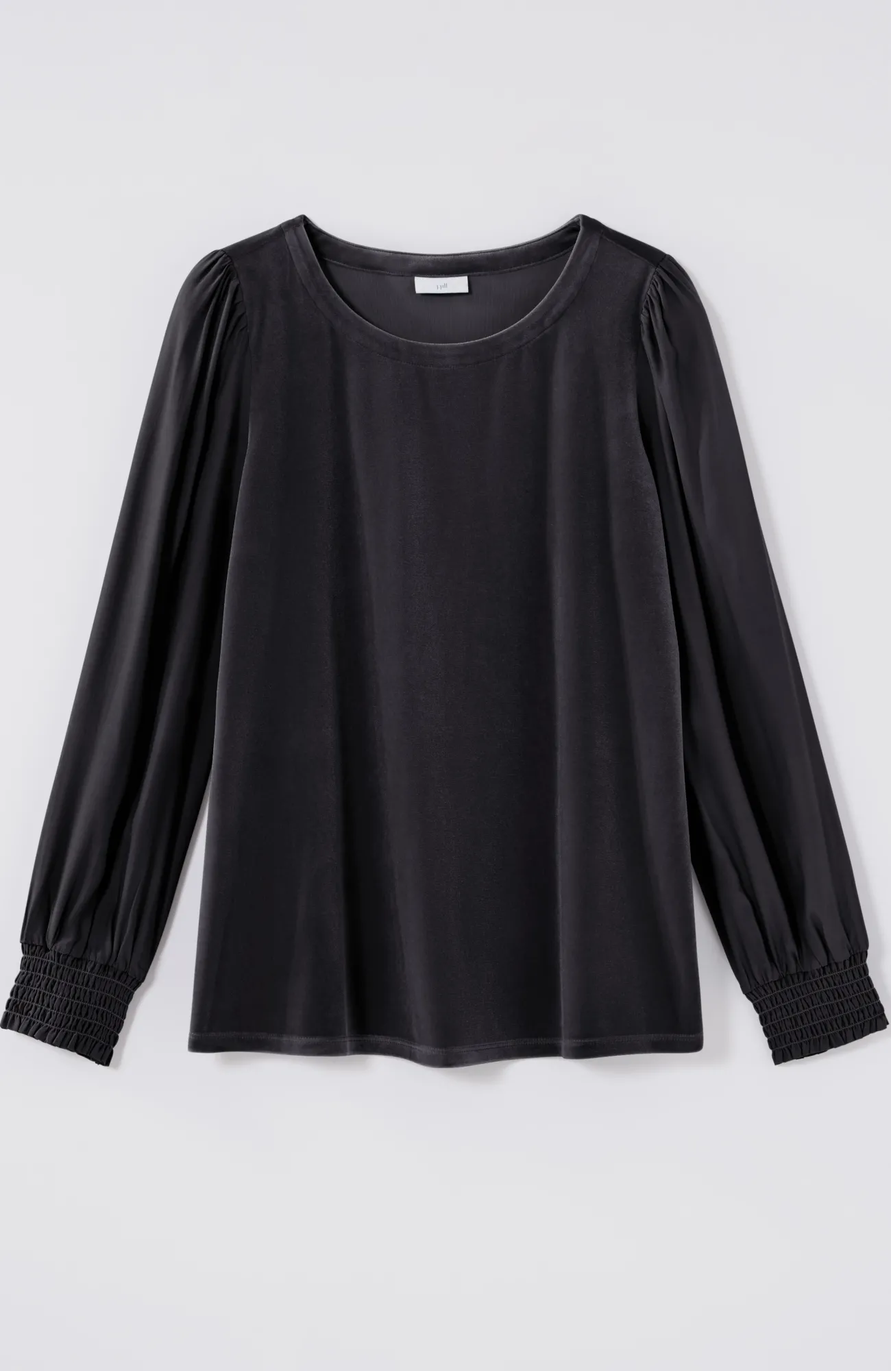 J.Jill Velour Mixed-Media Top Hot