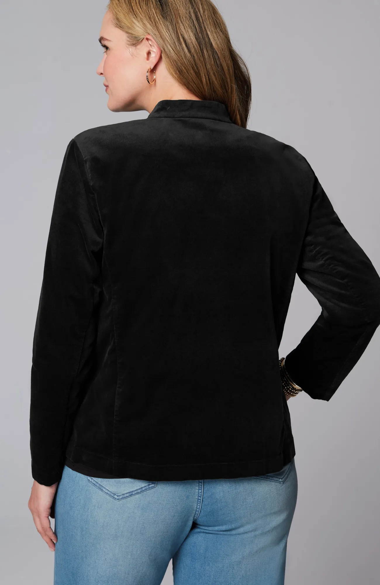 J.Jill Velveteen-Stretch Military Jacket Online